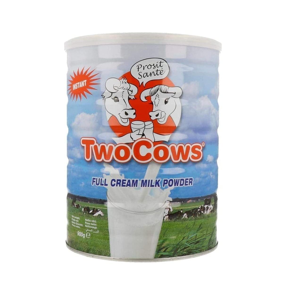 Two Cows Instant Full Cream Milk Powder (Tin) - 900g