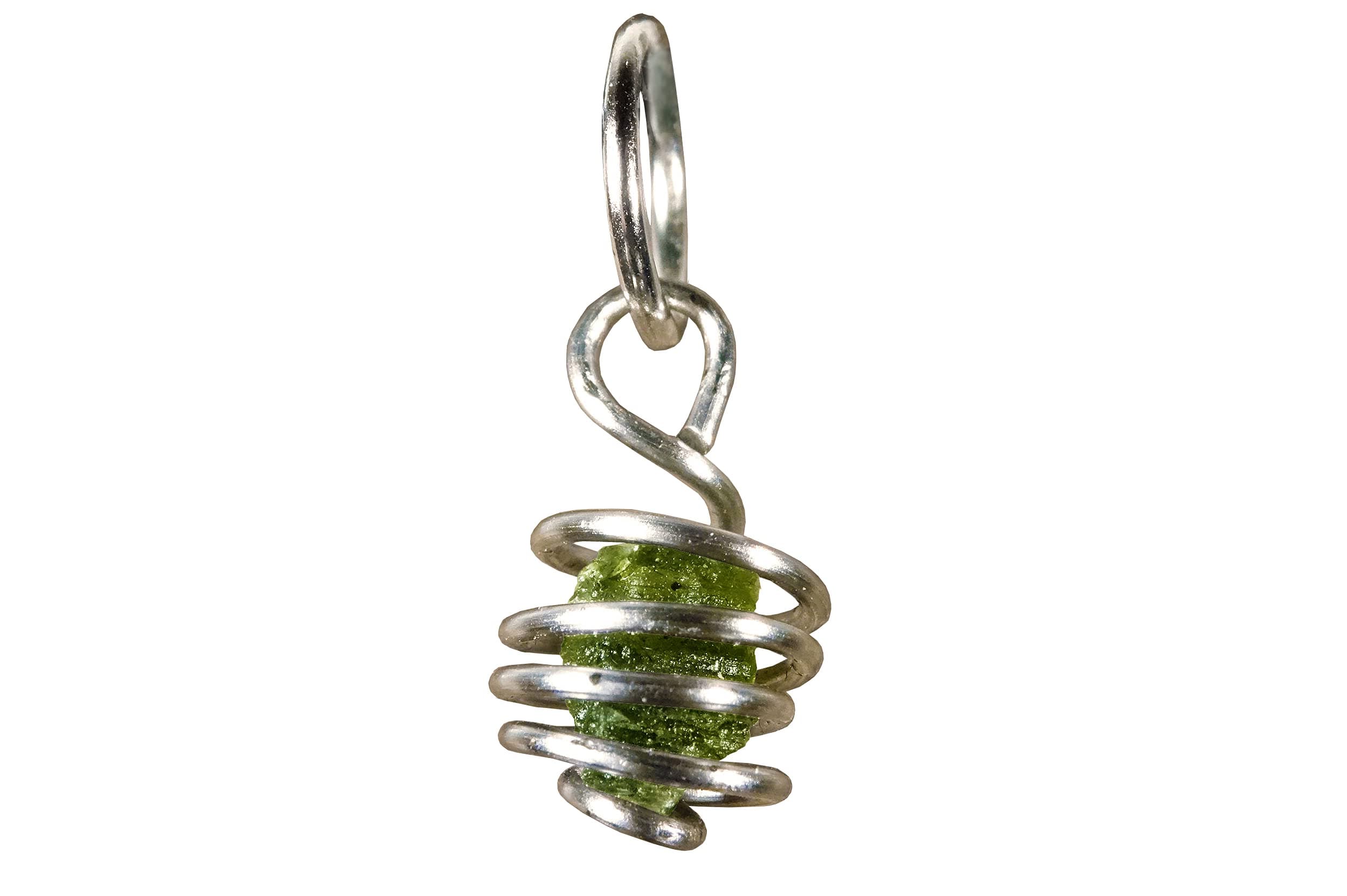 HandmadeGenuine Moldavite Cage Pendant or Bracelet Charm Made from -Stainless Steel -Copper-Bronze-Gold- Rose Gold-Niobium and Czech Moldavite, Meteorite Jewelry, Green Tektite- Moldavite Necklace