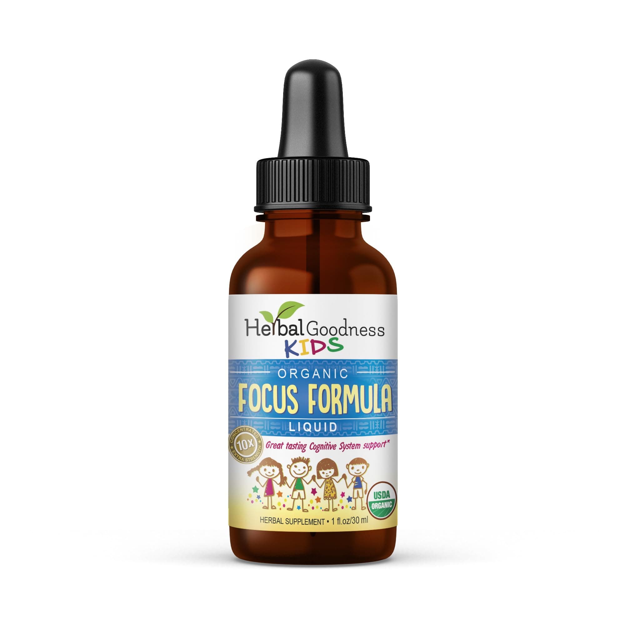 Focus and Attention Supplements 1oz - Focus Supplements with Ashwagandha for Kids & Natural Moringa Extract for a Serene and Genius Mind - Non-GMO Focus Vitamins for Kids - Made in USA
