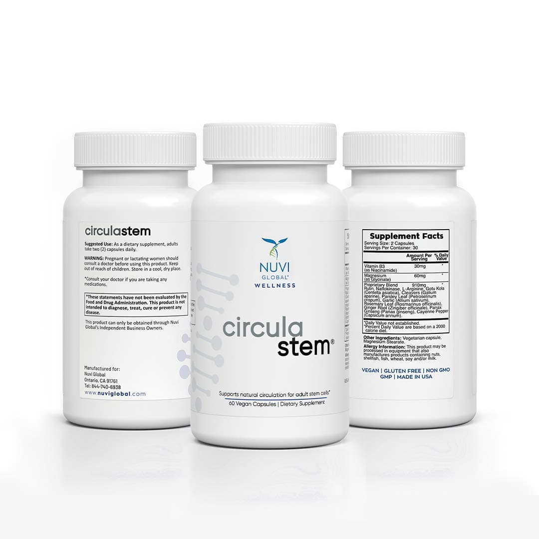 CIRCULA STEM 60 Caps Stem Cell Nutrition, Supports NATURAL CIRCULATION for ADULT STEM CELLS