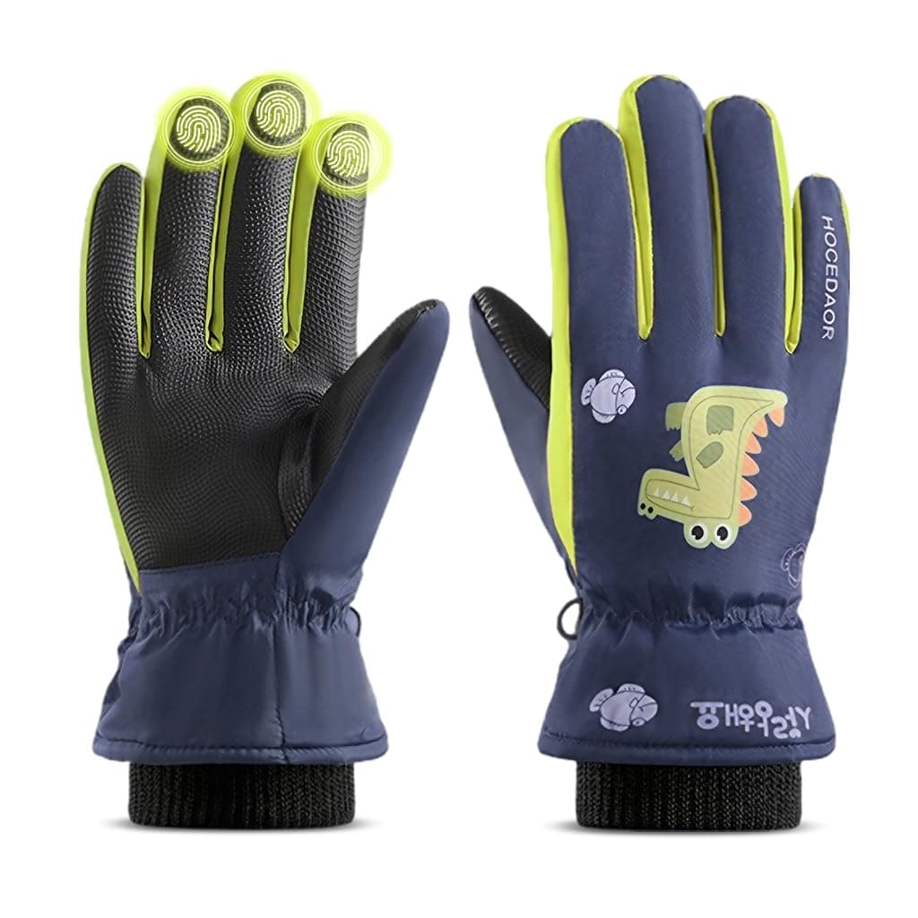 - PATPAT® Winter Gloves for Kids Warm Ski Gloves Thicken Warm Fleece Lining Waterproof Winter Gloves for Kids 8-12 Years Old Cartoon Outdoor Warm Gloves for Boys & Girls