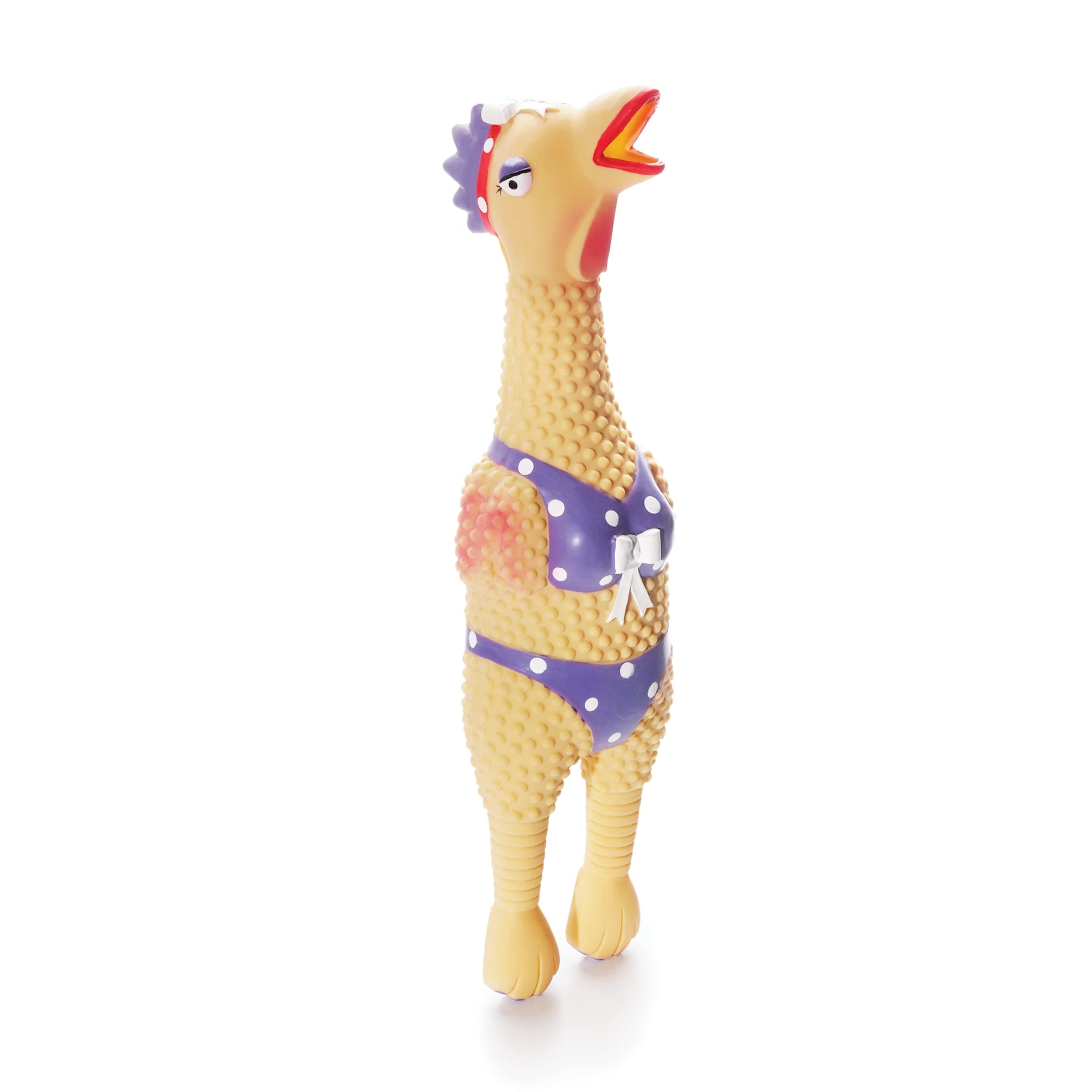 Petstages Squawkers Henrietta Latex Rubber Chicken Interactive Dog Toy, Large