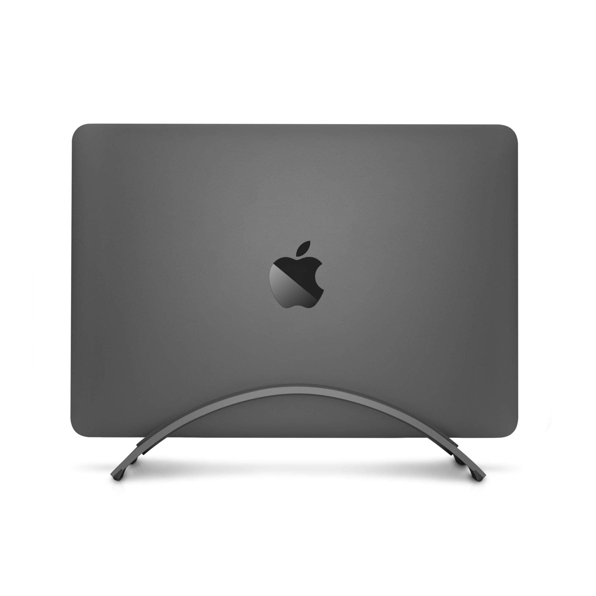 BookArc for MacBook | Space-Saving Vertical Desktop Stand for Apple notebooks (Space Grey)*Not Compatible with M1, See Insert Option to Update/Upgrade*