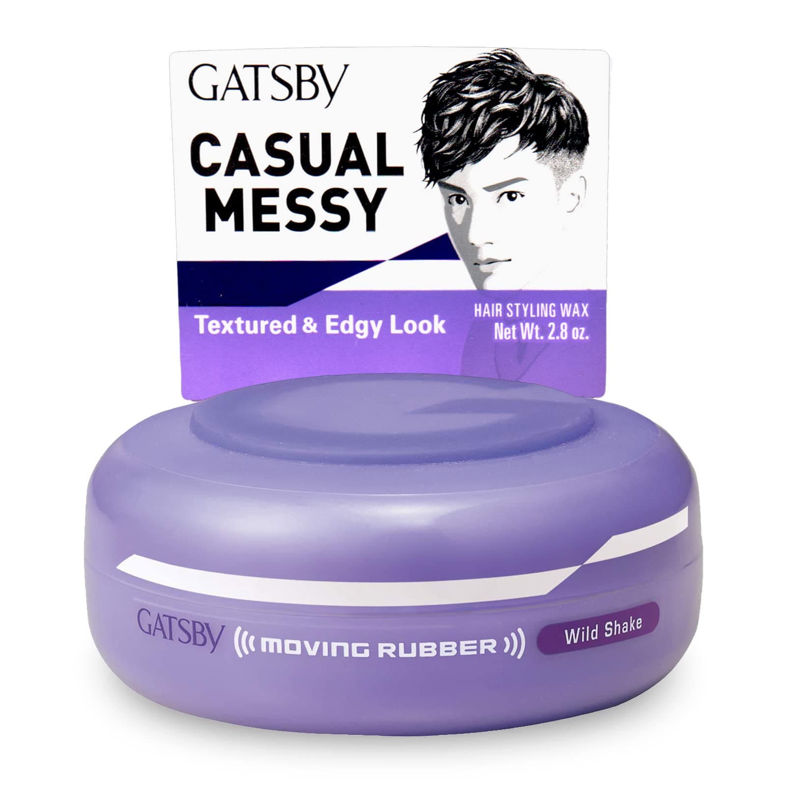 GATSBY Moving Rubber Wild Shake Hair Wax, English Version, 80g/2.8oz