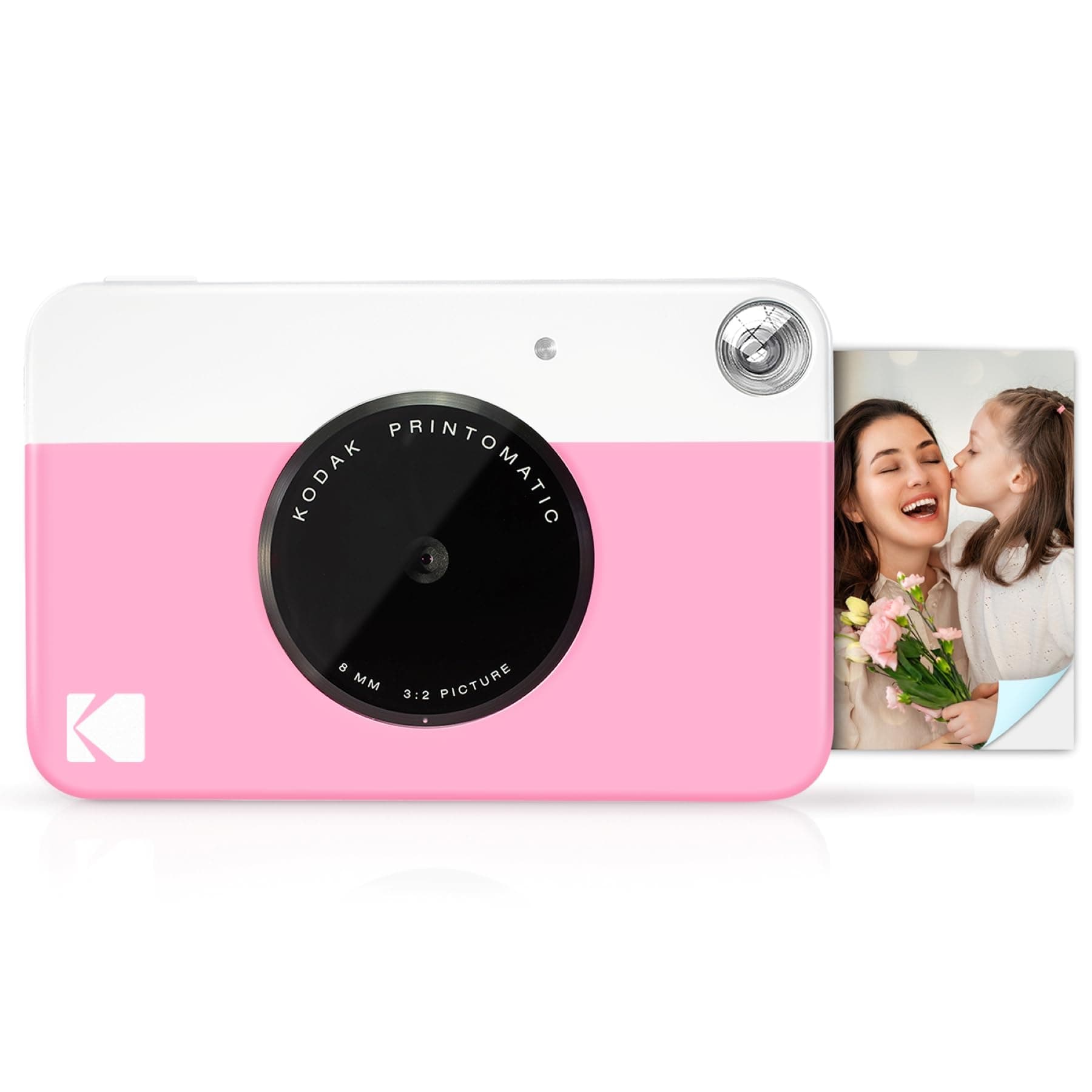 KODAK Printomatic Full-Color Instant Print Digital Camera, Zink 2x3" (5.1x7.5 cm) Sticky-Back Photo Paper, 5MP, Portable, Creative Fun Gift for Birthday, Christmas, Holiday, Pink