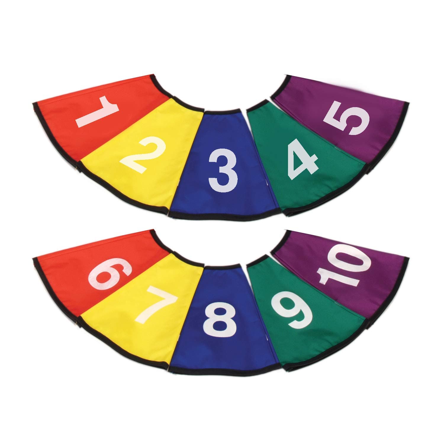 American Educational Products Numbered Cone Covers, 5 Colors, Set of 10