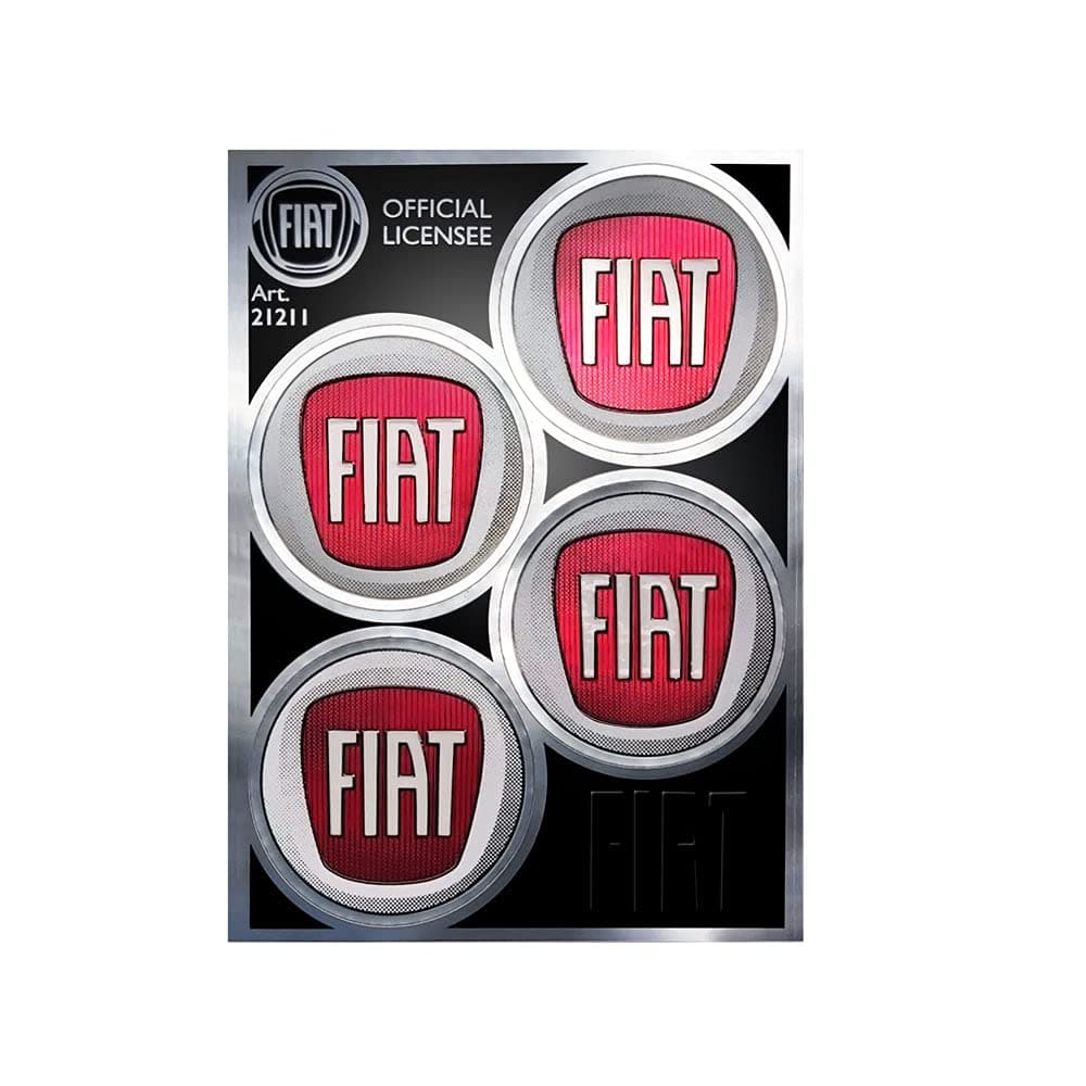 Fiat 21211 Official 48mm Wheel Cover Sticker