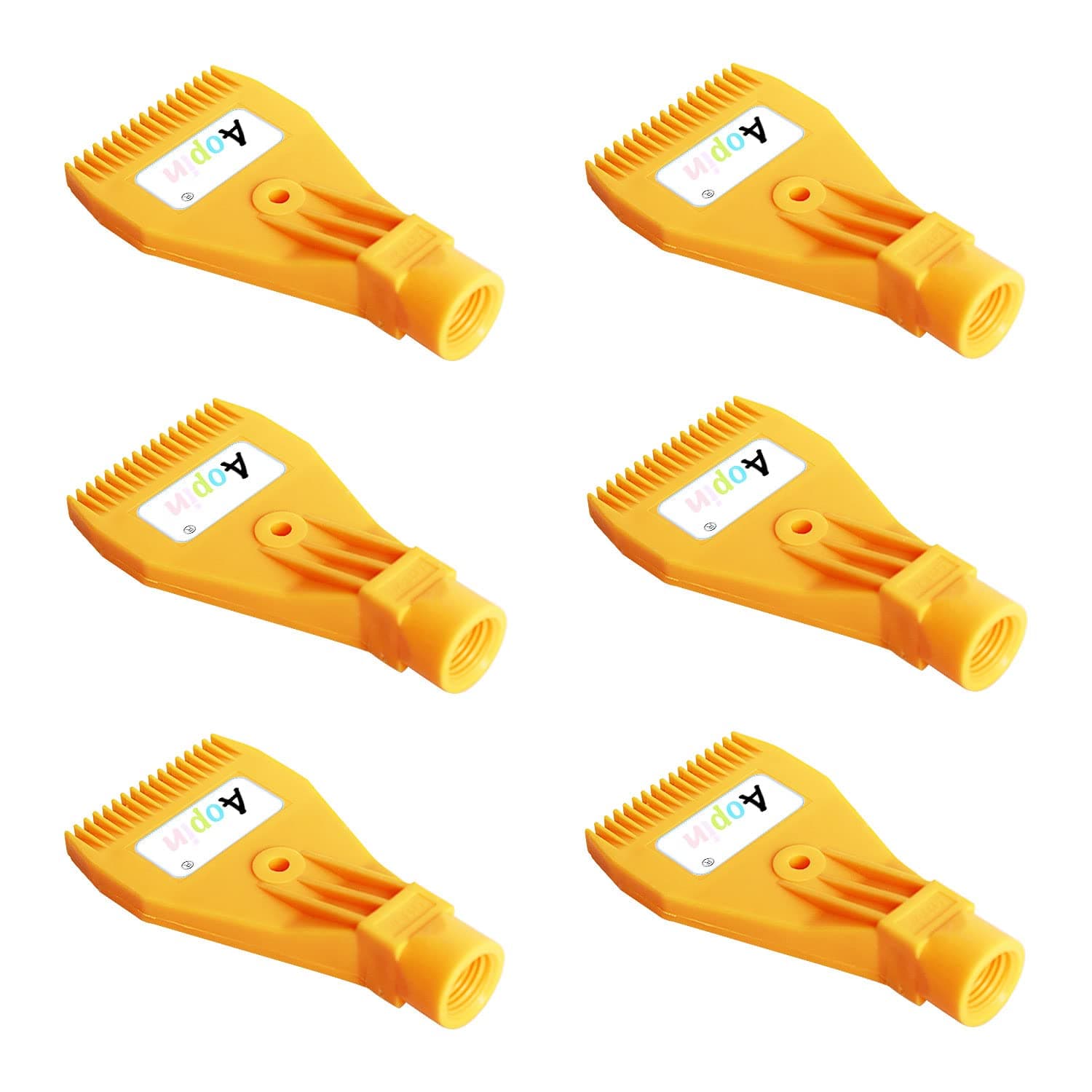 Aopin Blowing Wind Nozzle G1/4 Female, Flat Air Nozzle Orifice, ABS Air Wind Nozzle Air Spray Nozzle Jet Nozzle Suitable for Compressed Air Machine Accessory, To Dust Removal, Air Drying 6 Pcs