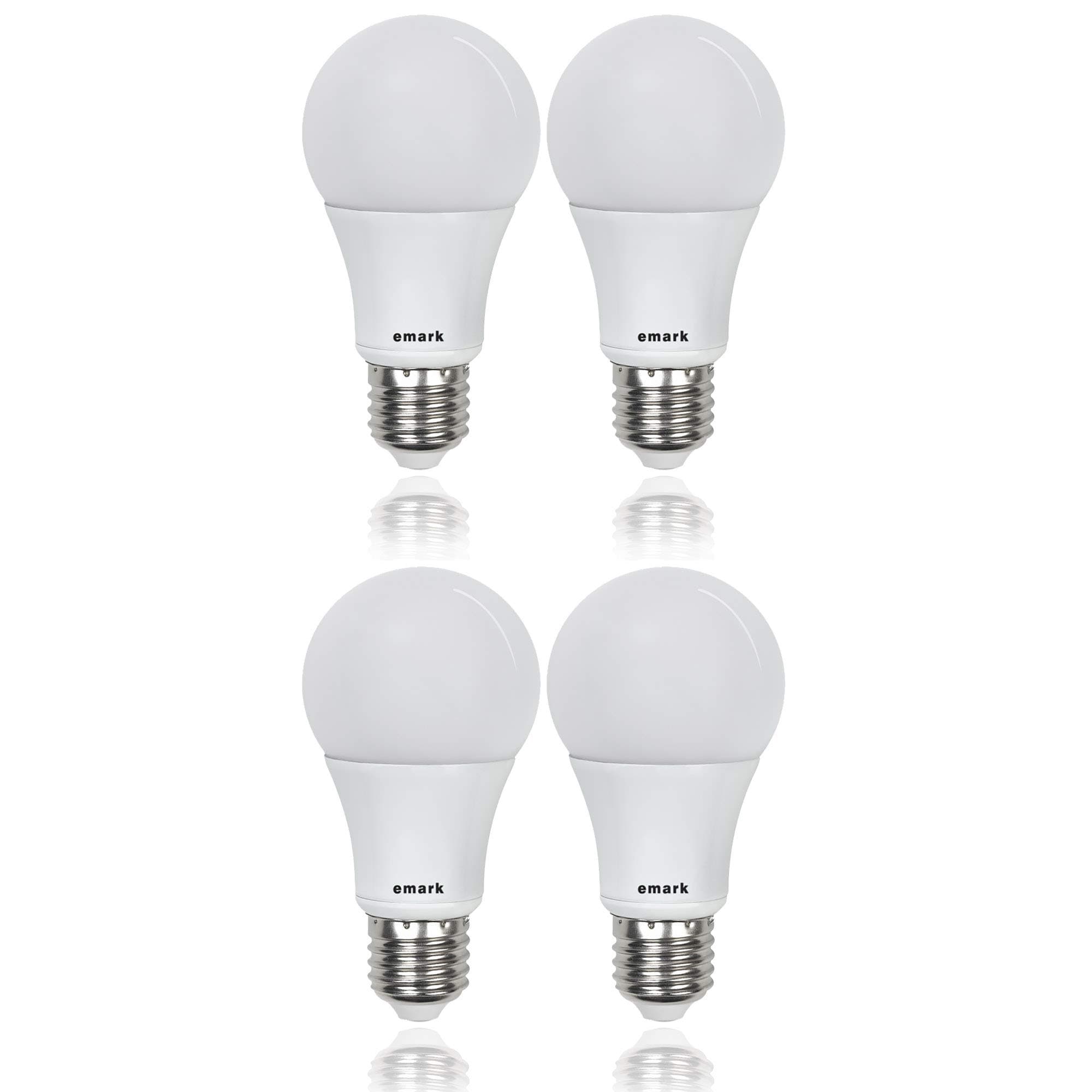 emark LED Bulb 40 Watt Equivalent - Soft White (3000K) A19 Non Dimmable - E26 Medium Base (Soft White, 4 Pack)
