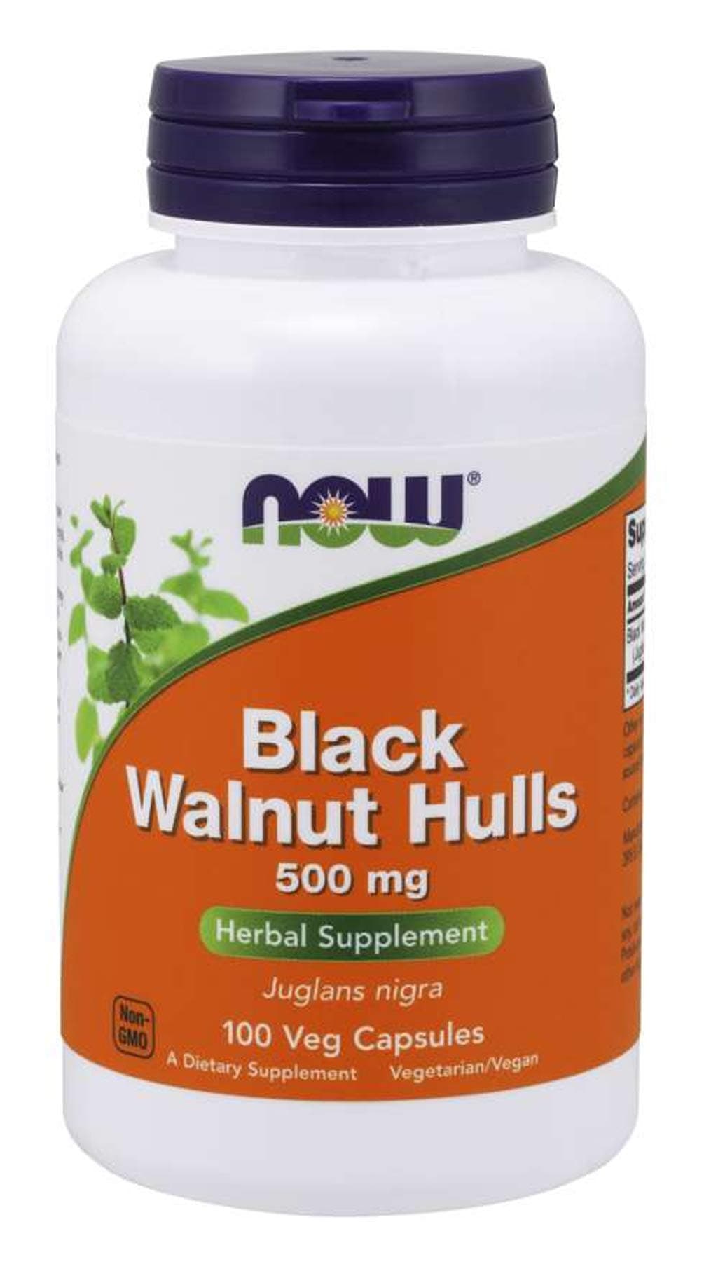 Now Foods, Black Walnut Hulls, 500 mg, 100 Capsules (1 PACK)