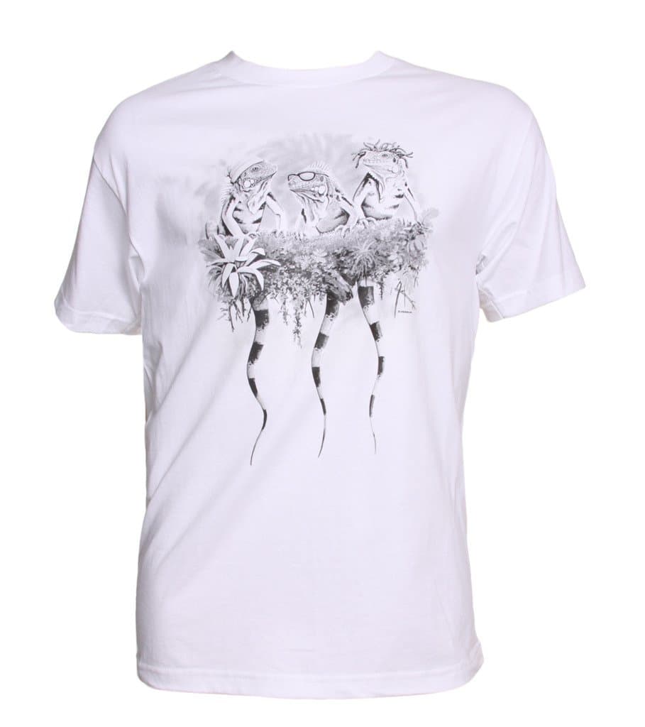 Mens Color Changing Cool Lizards Raggae Iguanas Solar T-Shirt