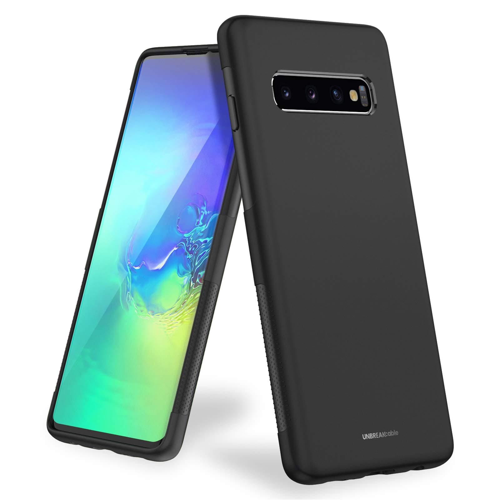 UNBREAKcable Samsung Galaxy S10 Case (6.1 Inch) - Ultra-Thin Frosted TPU Silicone Protective Case for Galaxy S10 [Shockproof & Non-Slip & Anti-Fingerprint] - Black