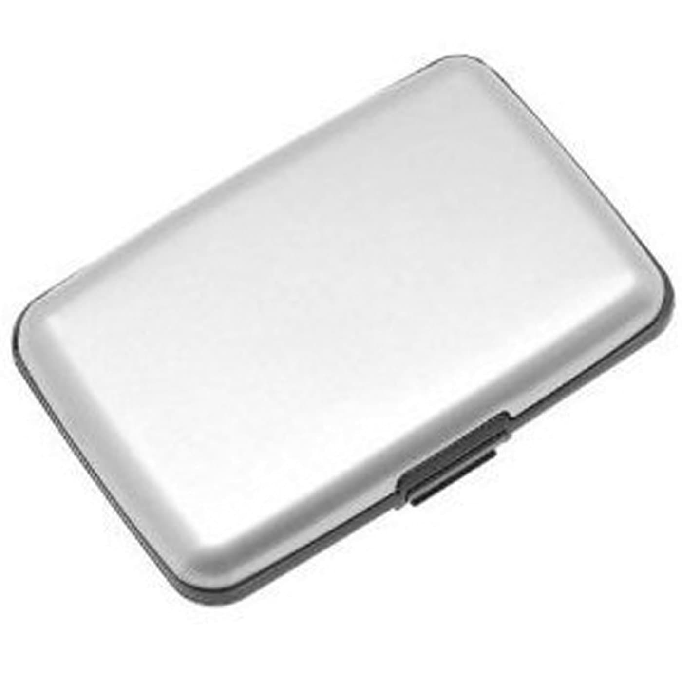 Aluminium Security Credit Card Holder - Protects Your Identity (Silver)