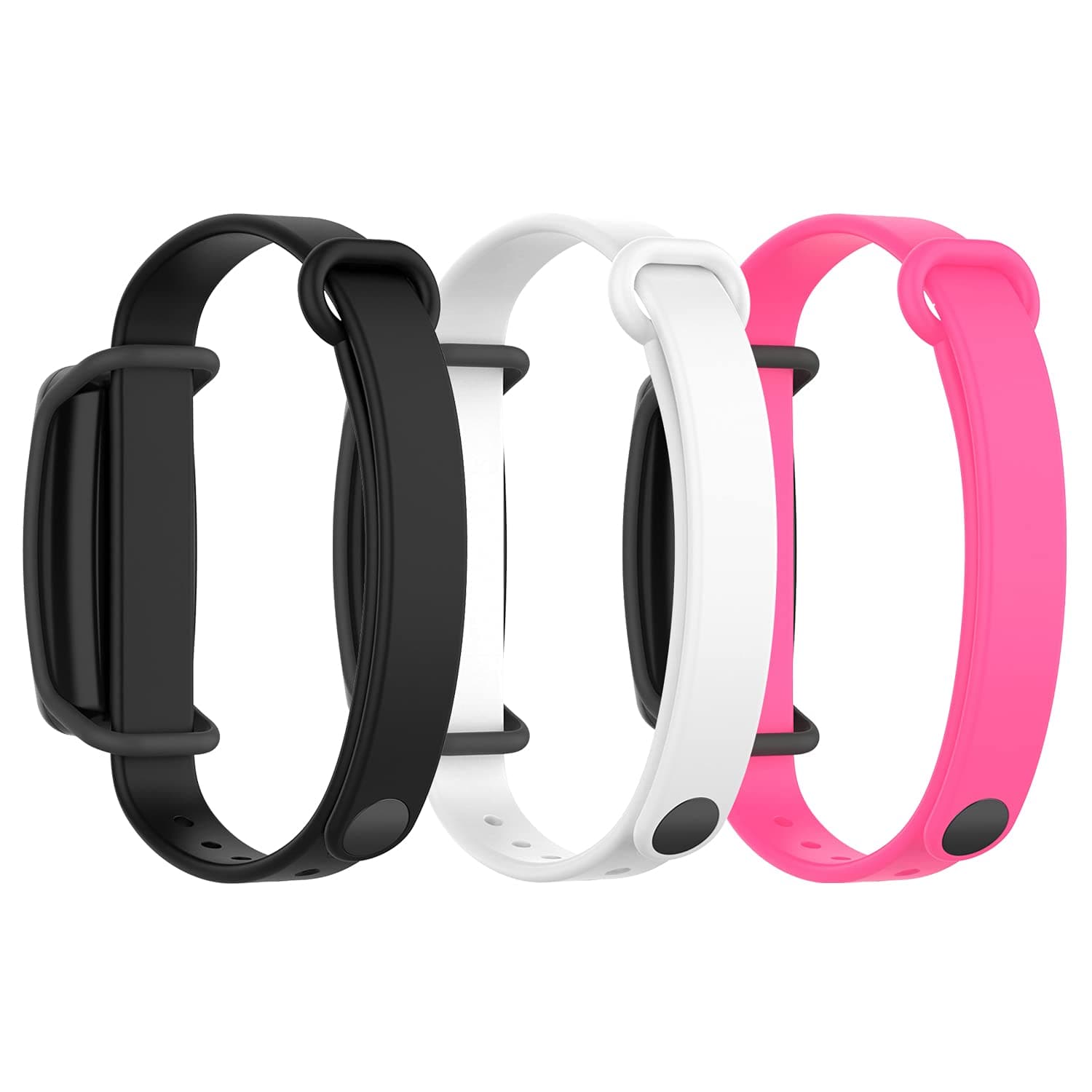 AGGDSH (3 Pack Silicone Band for Bond Touch Bracelet ļ¼band bandsļ¼compatible bond touch replacement bands (black+White+Pink)