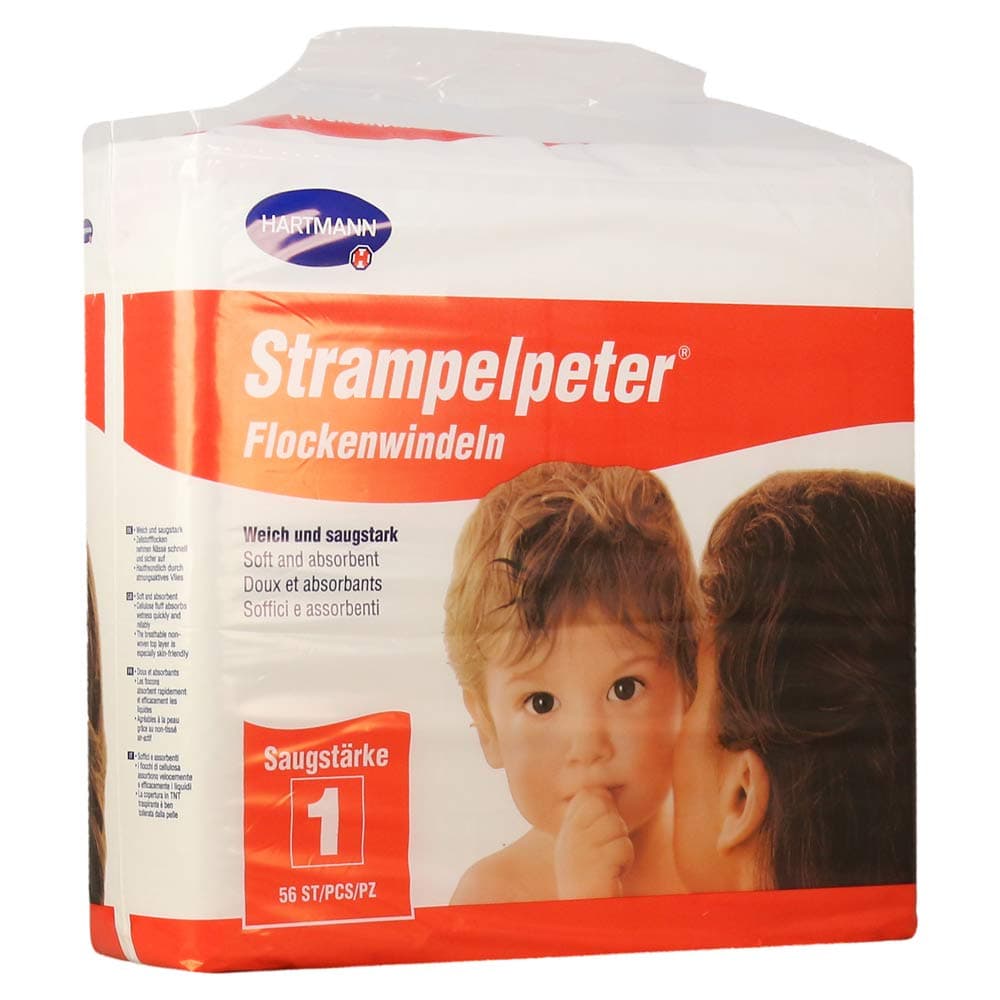 Strampelpeter flake nappies - suction strength 1 - 56 pieces