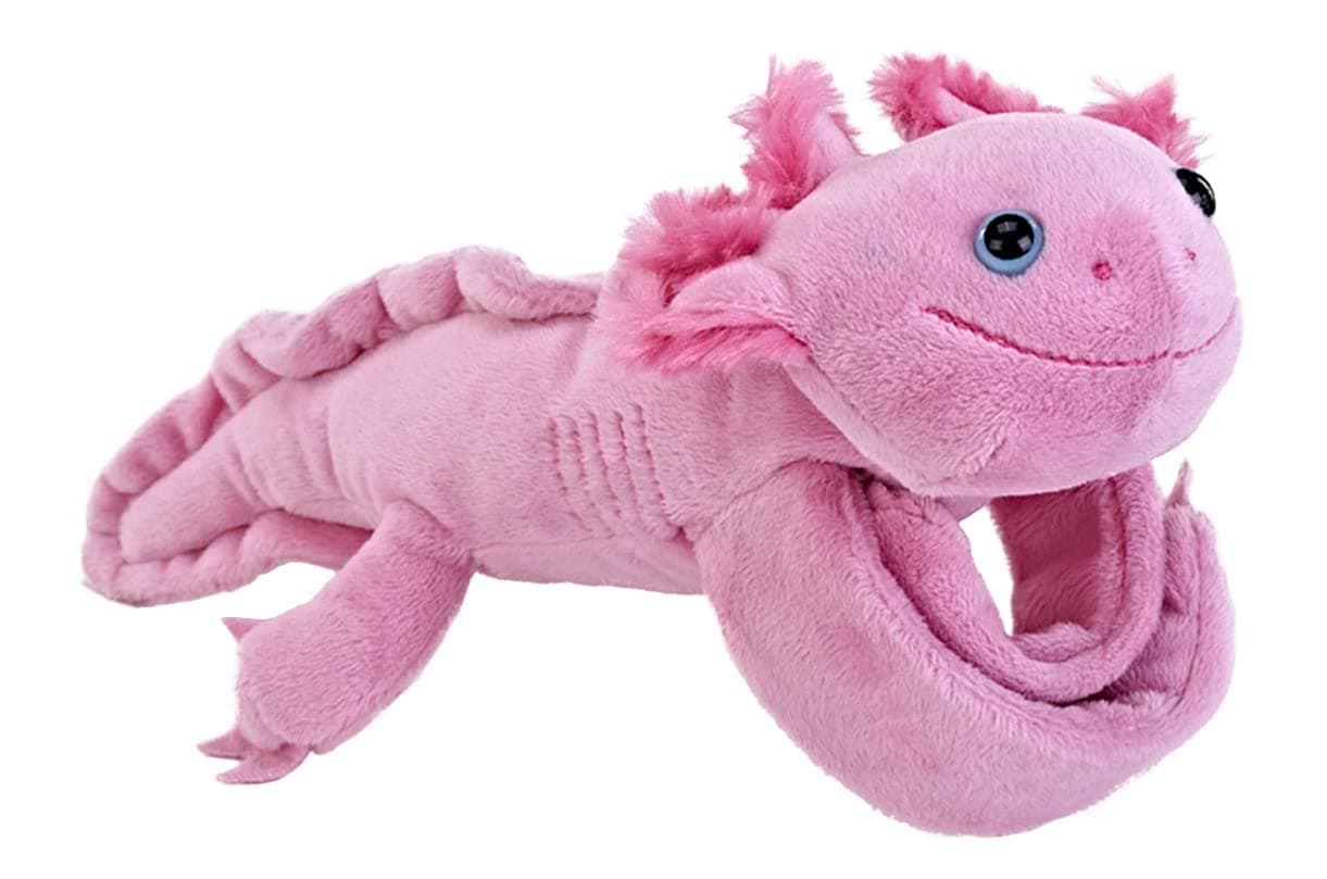 Huggers Axolotl, Snap Bracelet, Gift for Kids, Plush Toy, Fill is Spun Recycled Water Bottles, 8 Inches