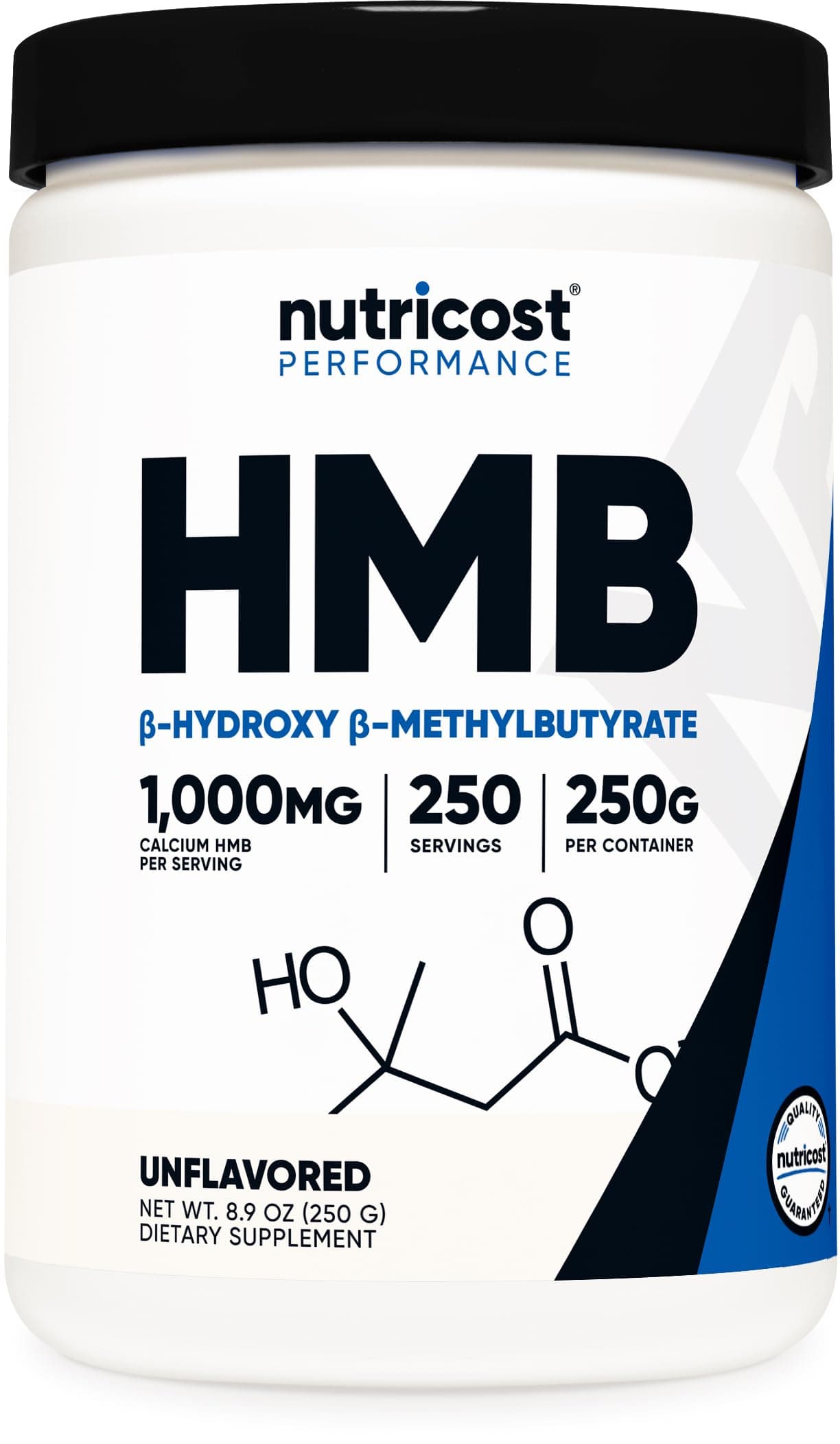 Nutricost HMB Powder (Beta-Hydroxy Beta-Methylbutyrate) 250 Grams - Gluten Free & Non-GMO