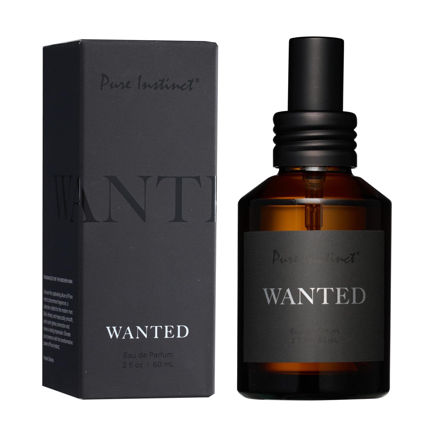 WANTED The Original Pheromone Infused Essential Oil Perfume Cologne - Men's Collection - TSA Ready (Spray Bottle 2 Fl. Oz./60mL)