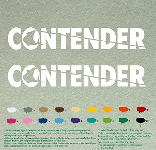 Pair of Contender Boats Compatible Replacement Decals Vinyl Stickers Boat Outboard Motor Set of 2 (12", White 010)