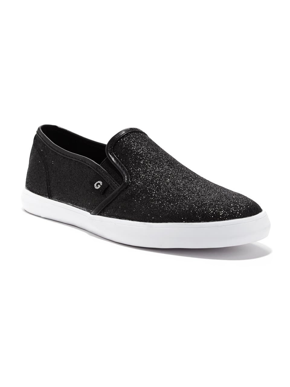 G by Guess Malden Casual Slip-on Sneakers Black Glitter 7.5M