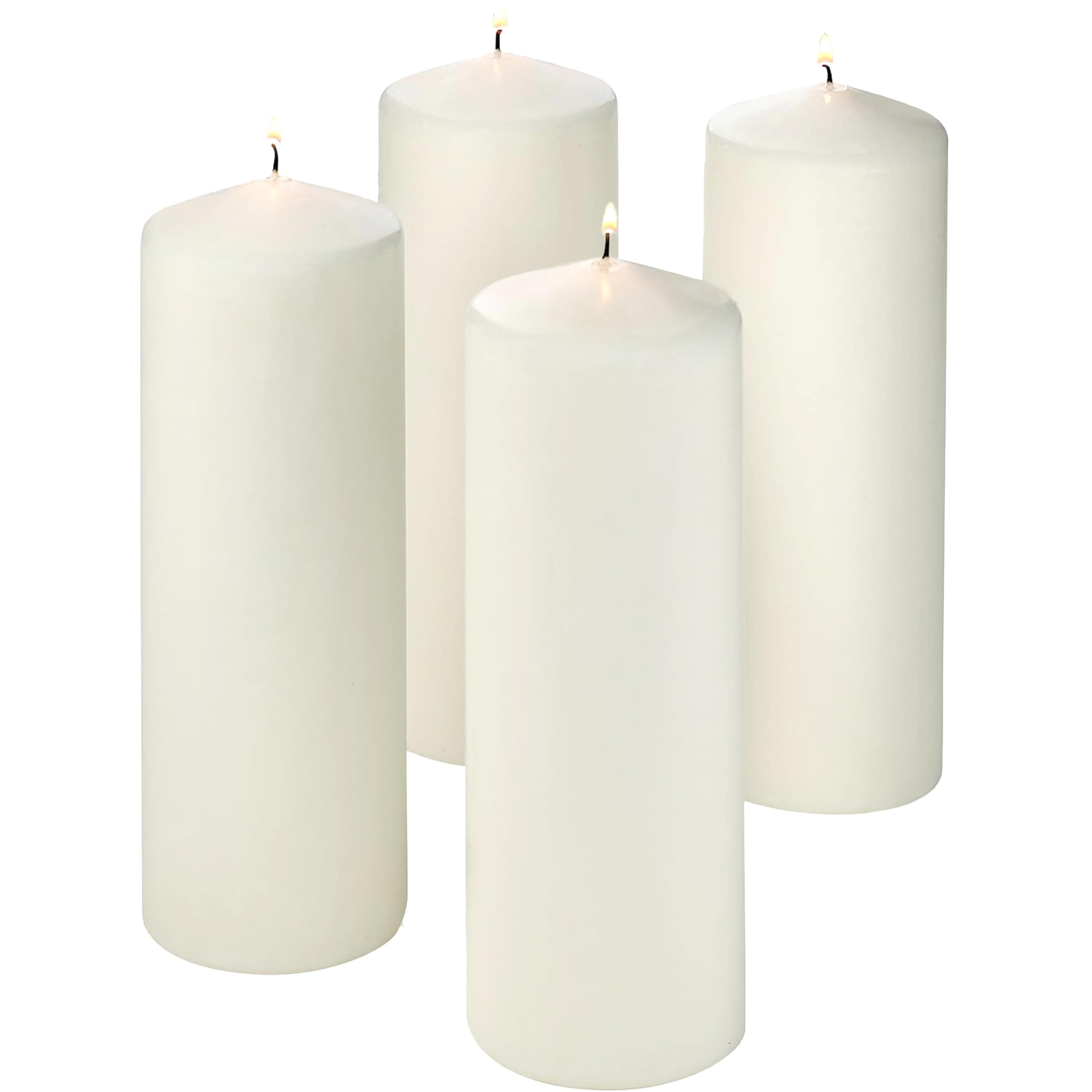 Set of 4 Pillar Candles (3” x 9”)