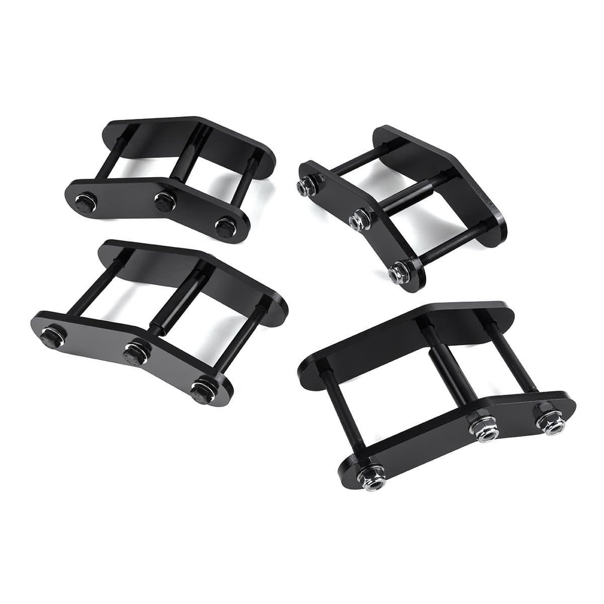 Heavy Metal Suspensions - Fits 1987-1995 Jeep Wrangler YJ 1.5" Front + 1.5" Rear Boomerang Shackles High Strength Carbon Steel Lift Kit