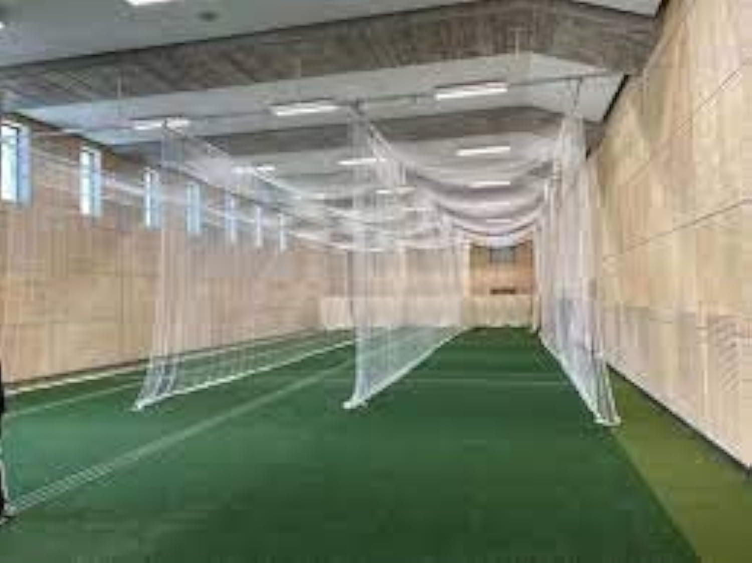 AMZ Sports NET Cricket Batting Practice Net Cage Regular Training Netting for Outdoor Backyard Ground Sports (24PLY) 1.5mm Thickness (White)(10FTx50FT)