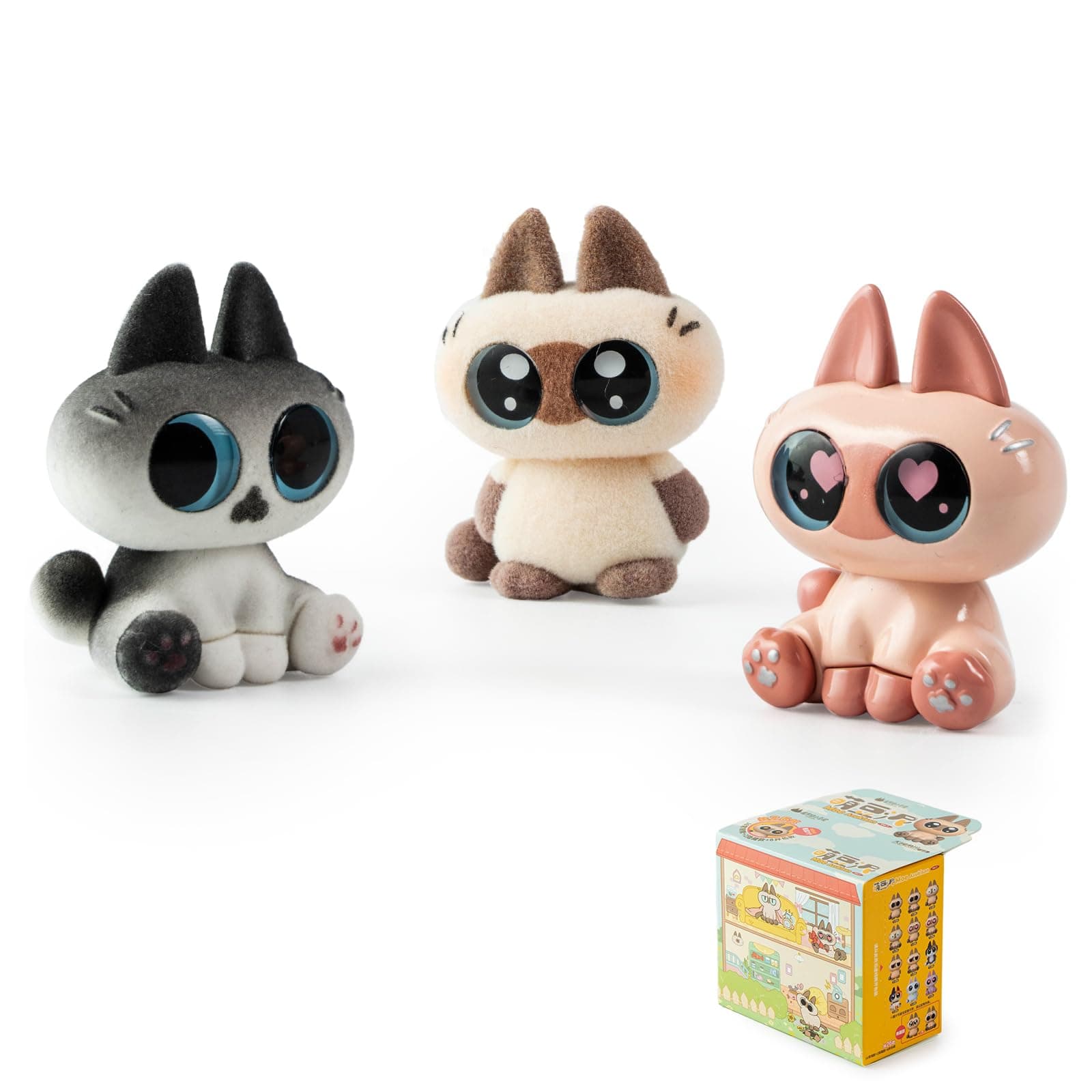 BEEMAI Nobeko Azukisan Mini Bean Series Blind Box Single Box, Contains 3 Figures No Repeat
