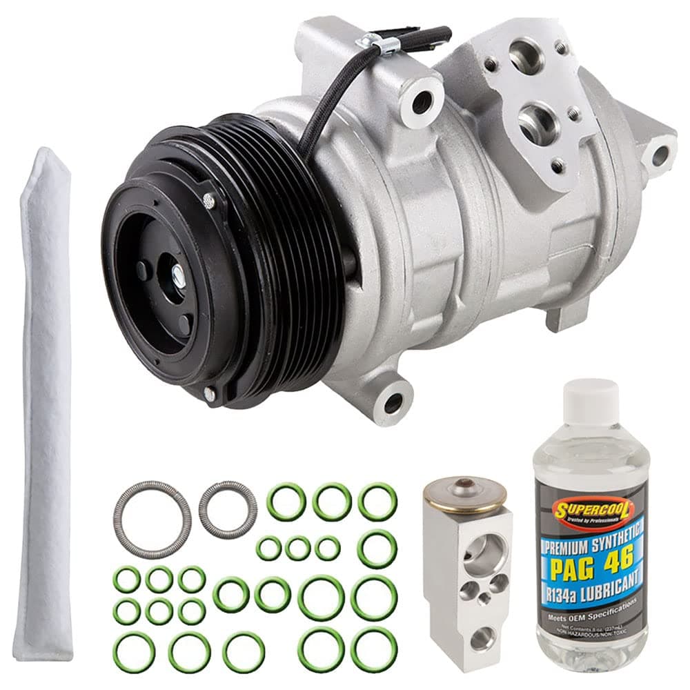 AC Compressor & A/C Kit For Ford Edge Lincoln MKX 2007-2010 - Includes Drier Filter, Expansion Valve, PAG Oil & O-Rings - BuyAutoParts 60-81411RK NEW