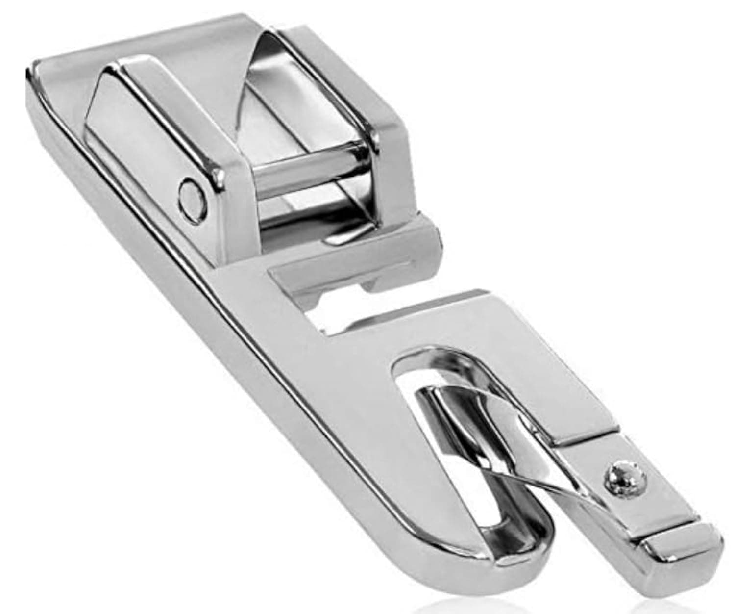 Metal Pico Snap-On Foot for Automatic Sewing Machines (Singer/Usha/Brother) Narrow Roll Edge Presser Hemmer Foot | Stainless Steel Snap-on for Home Use | Compatible with Front Loading Machines