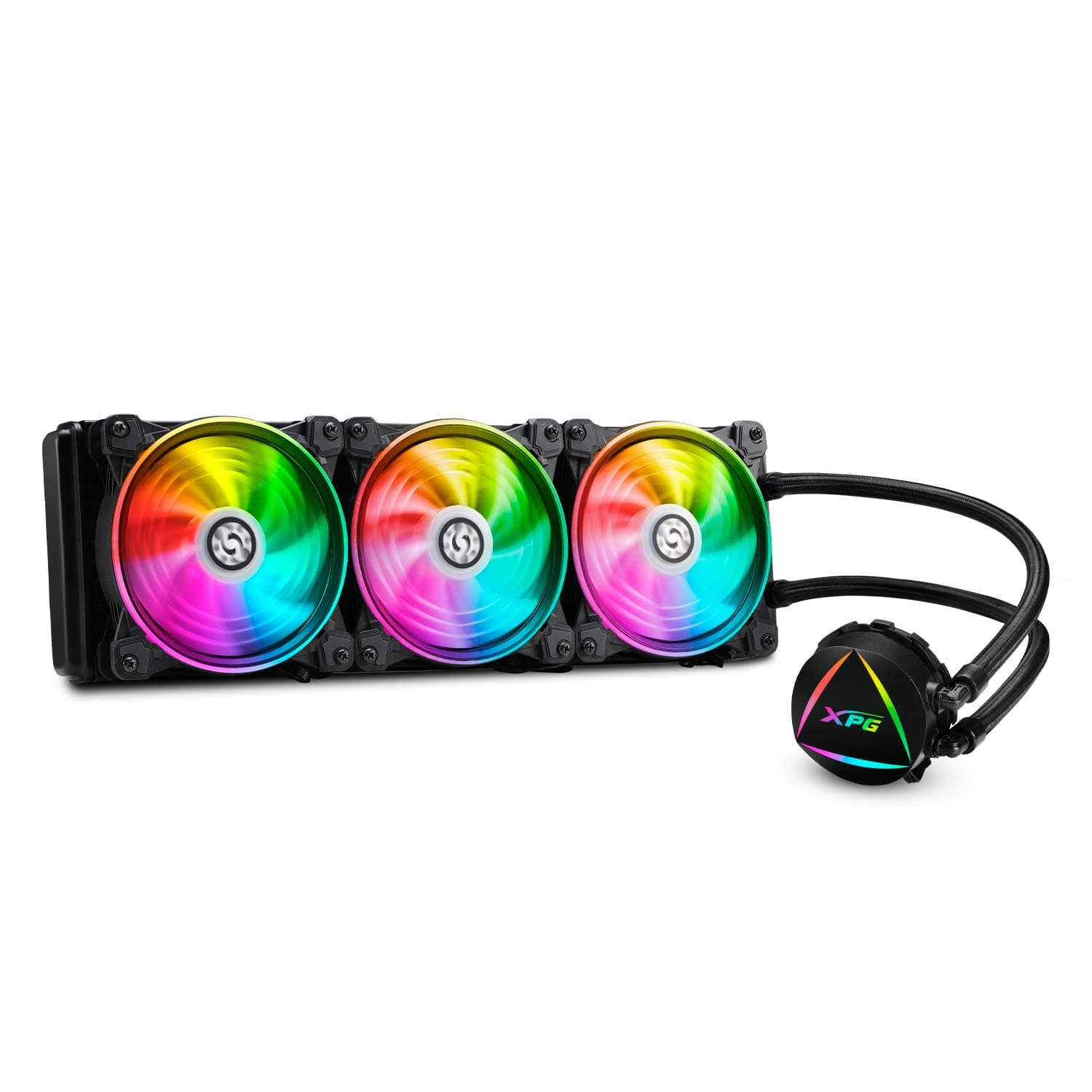 XPG Levante 360 Addressable RGB All-in-One CPU Liquid Cooler | ARGB Controller | Dual-Ring FDB Fans