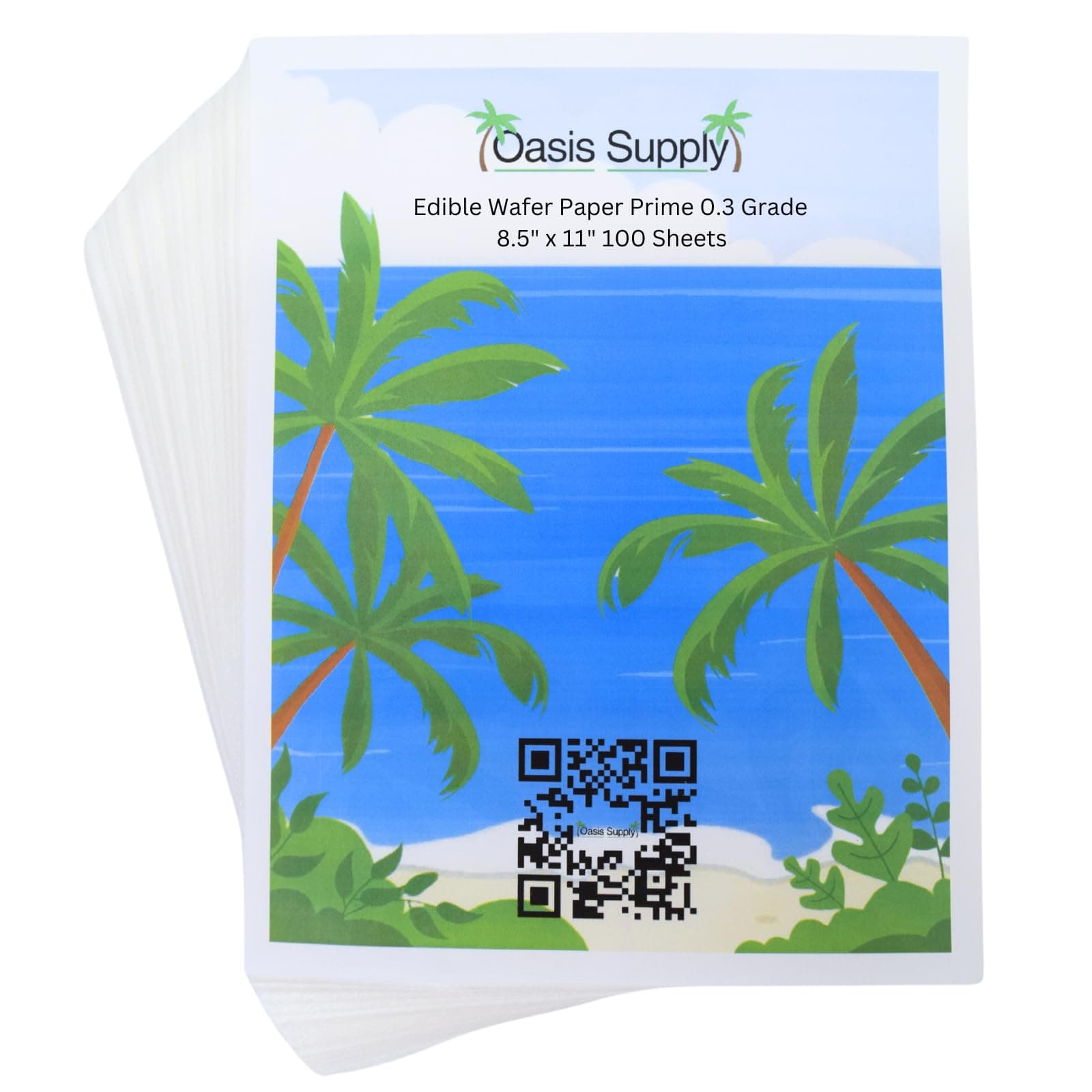 Bakery Crafts BC WFS-0811 100 Count Edible Rectangle Rice and Wafer Paper, 8 by 11-Inch, White by Bakery Crafts