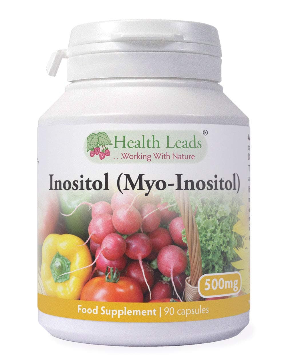 Health Leads Inositol (Myo-Inositol) 500mg x 90 Capsules