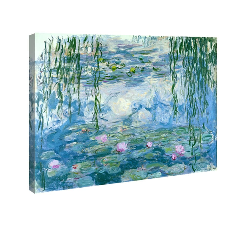 Water Lilies Giclee Canvas Prints Wall Art by Claude Monet Famous Oil Paintings Flowers Reproduction Modern Clsssic Landscape Artwork Picture Printed on Canvas for Home Office Decorations