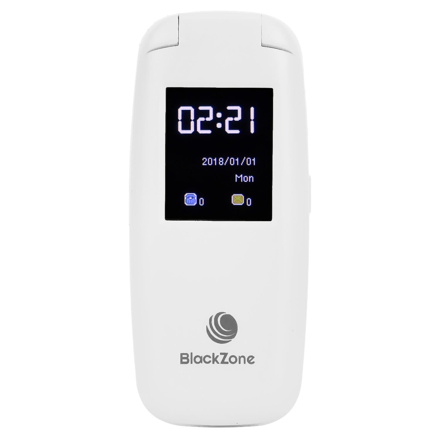 Blackzone Flip-X Mobile Phone with Dual Sim, Flash Camera, FM Radio, Bluetooth, Sound Recorder (White)