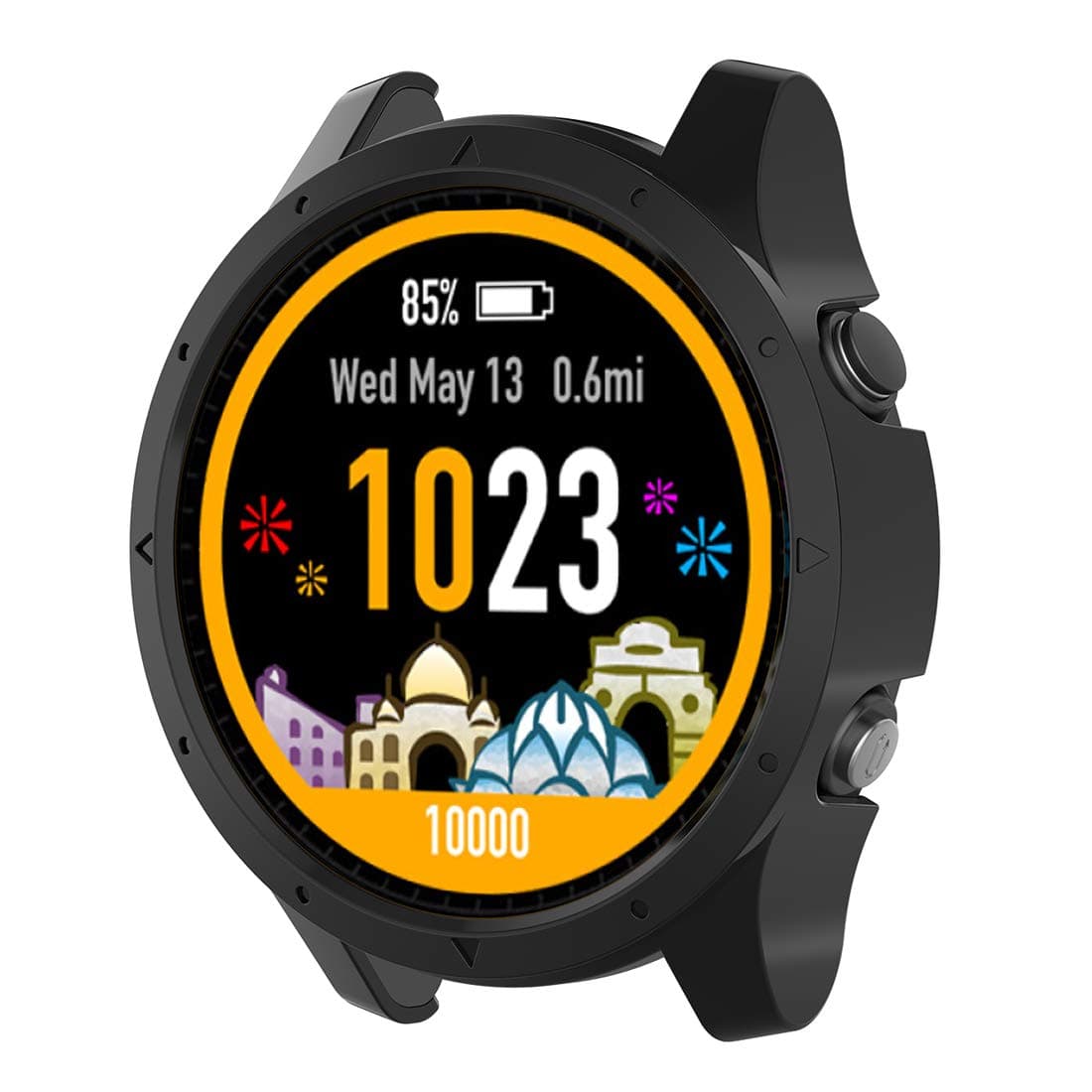 DisscoolPC Case for Garmin Forerunner 945/935, Soft Anti Drop PC Protective Cover Skin for Garmin Forerunner 945/935(PC Black)