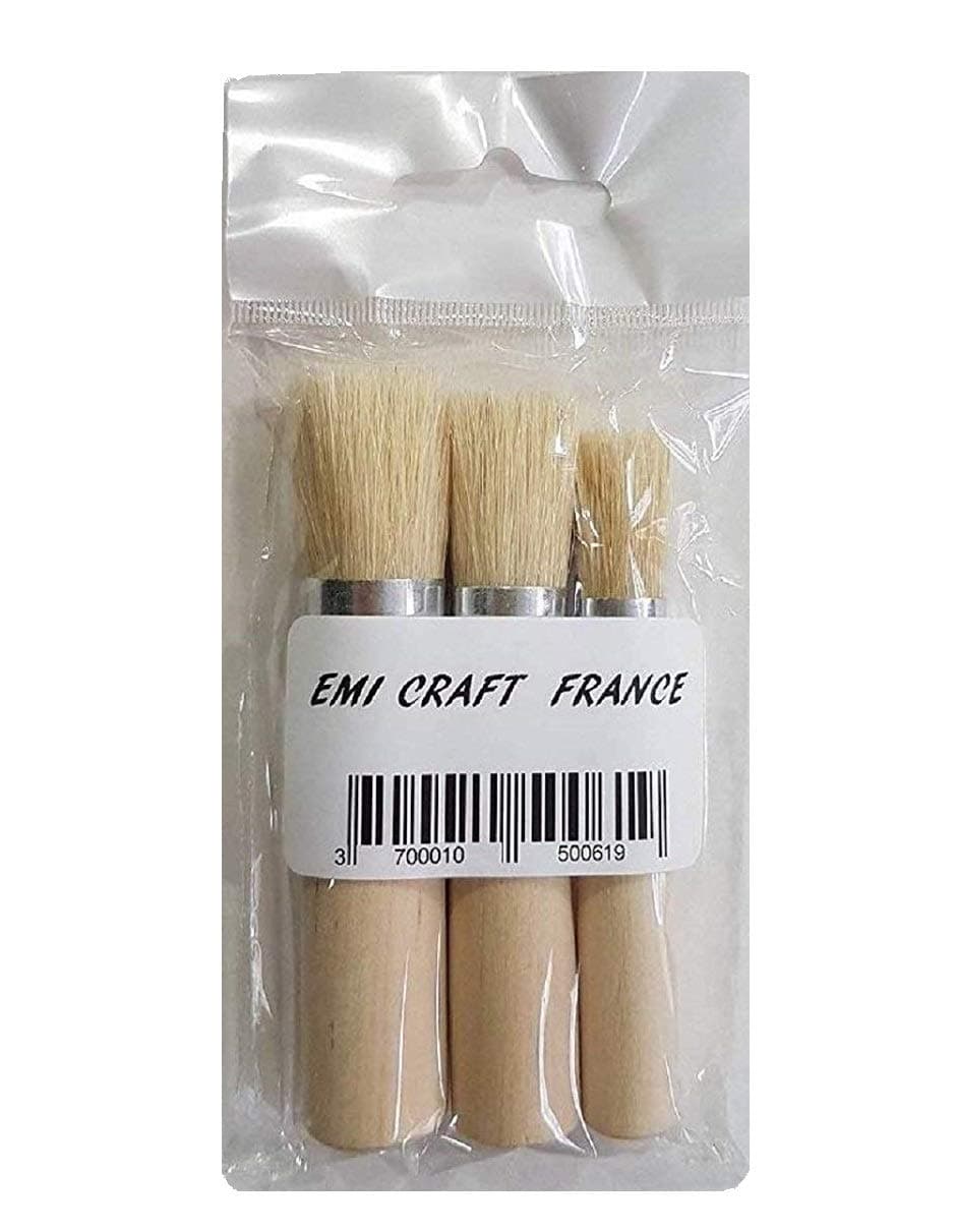 EMI Craft Stencil brushes, 3 assortment