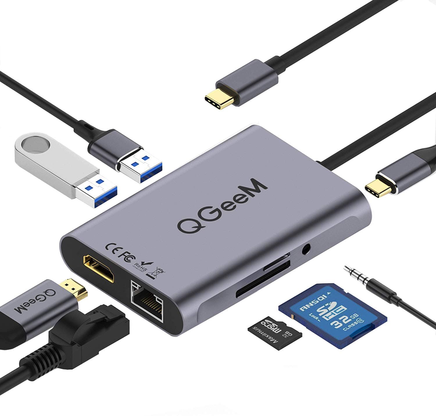 QGeeM USB C Hub