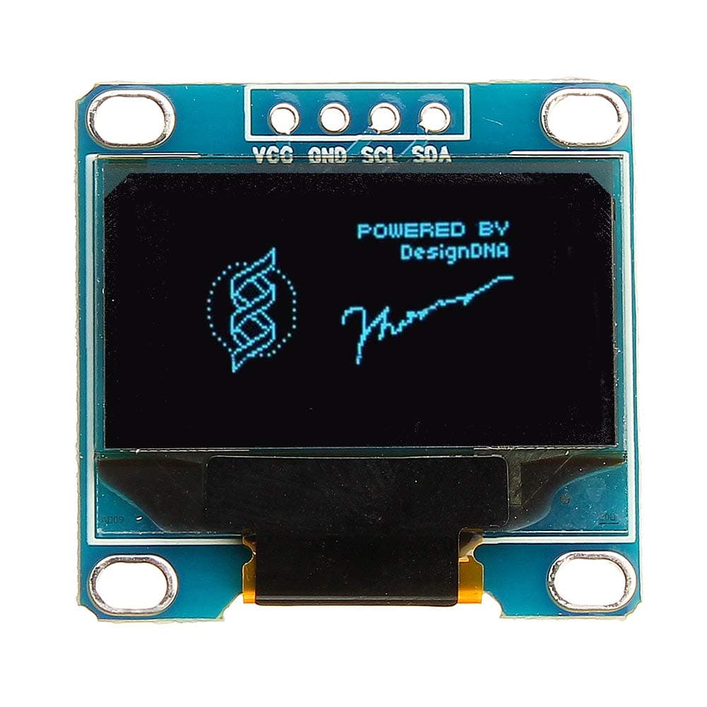 ROUHO 3Pcs 0.96 Inch 4Pin Iic I2C Ssd136 128X64 Dc 3V-5V Blue Oled Display Module For Arduino