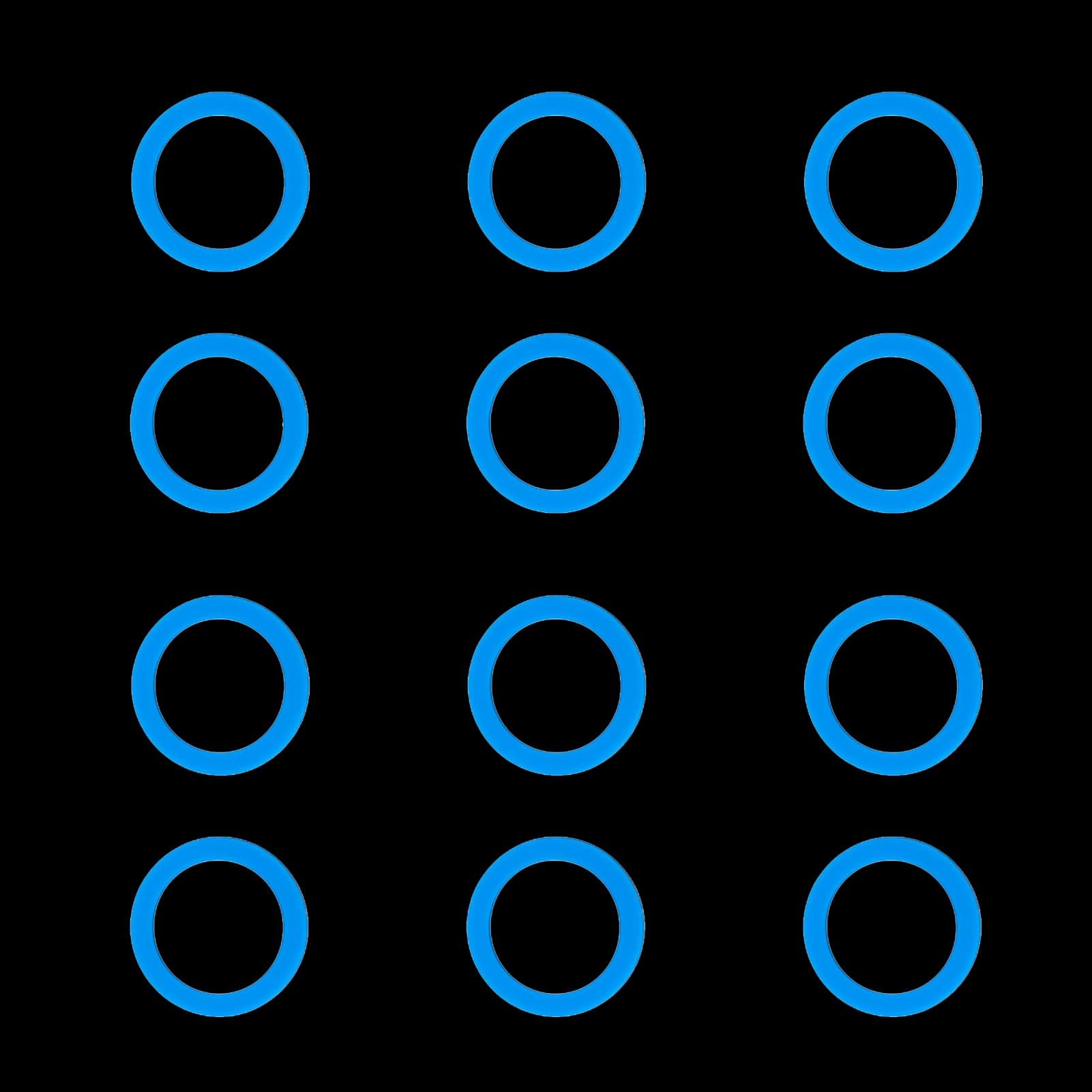 Yo-Yo Silicone Response Pads- Blue of 12 - Slim for MAGICYOYO K1