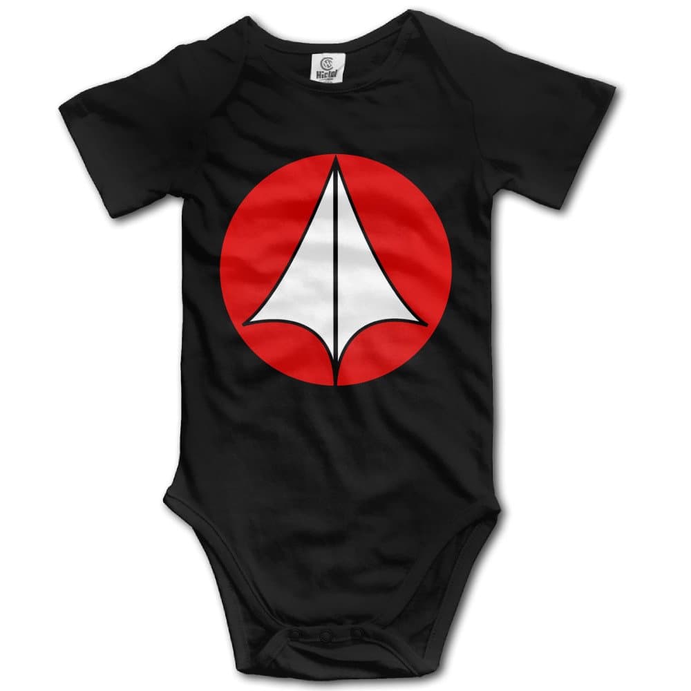 TLK Robotech Macross Symbol Logo Babys Bodysuit Outfits Black
