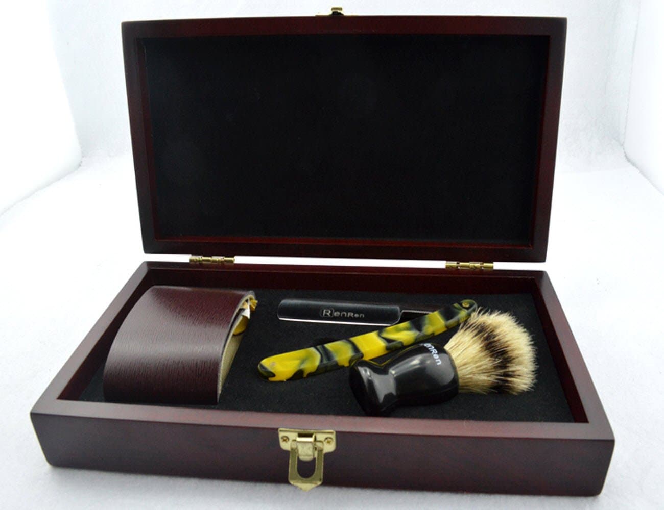 PK Straight Razor and strop set travel kit shaving for men sets bag set