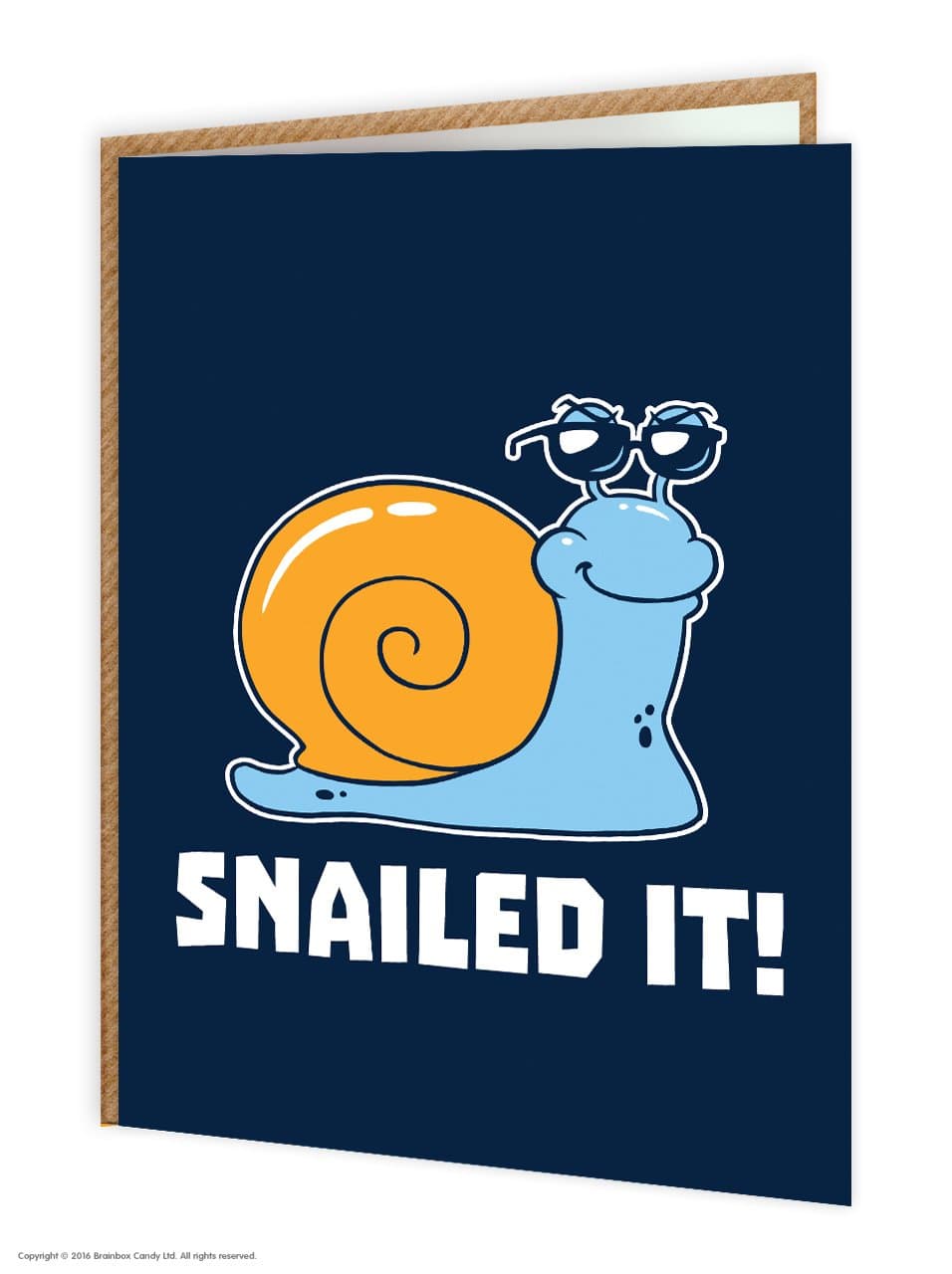 Funny Humorous 'Snailed It!' Well Done Congratulations Greetings Card