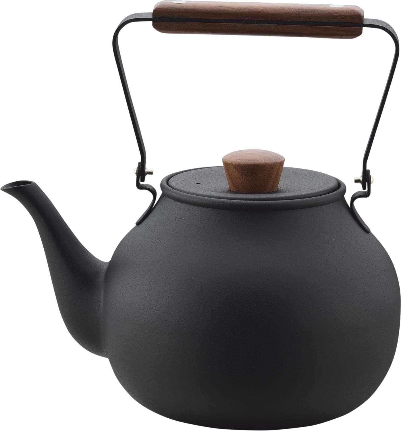 Miyazaki Seisakusho CHA-6 Teapot with Tea Strainer, Cannot Be Heated Directly, 0.2 fl oz (0.7 L), Black Color, Large