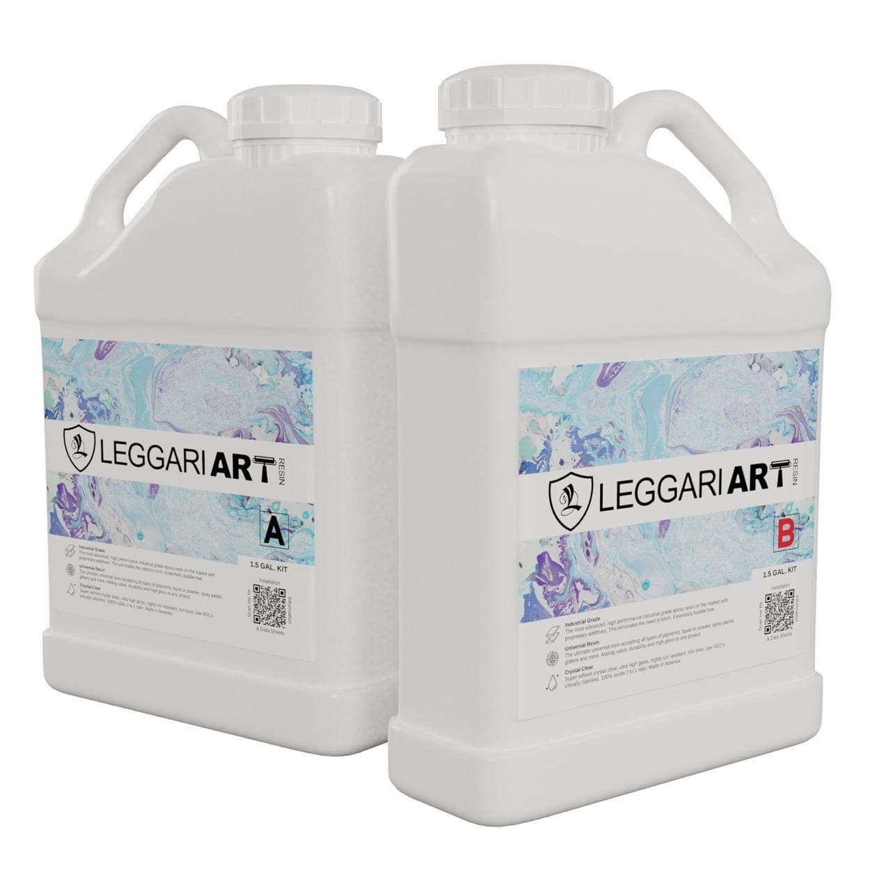 Epoxy Resin Crystal Clear with Nano Glass Technology for Extreme Durability and Scratch Resistance. 1.5 Gallon Kit. Industrial Grade Super Gloss.