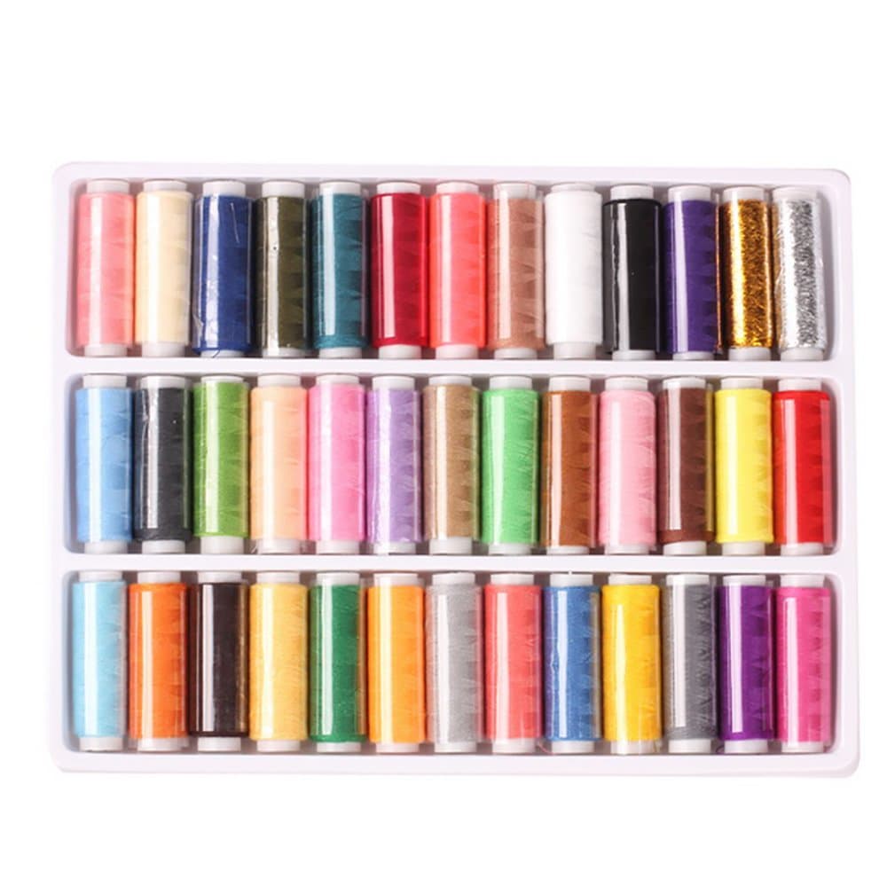 39 Assorted Color 200 Yards Per Unit Polyester Sewing Thread Spool Set