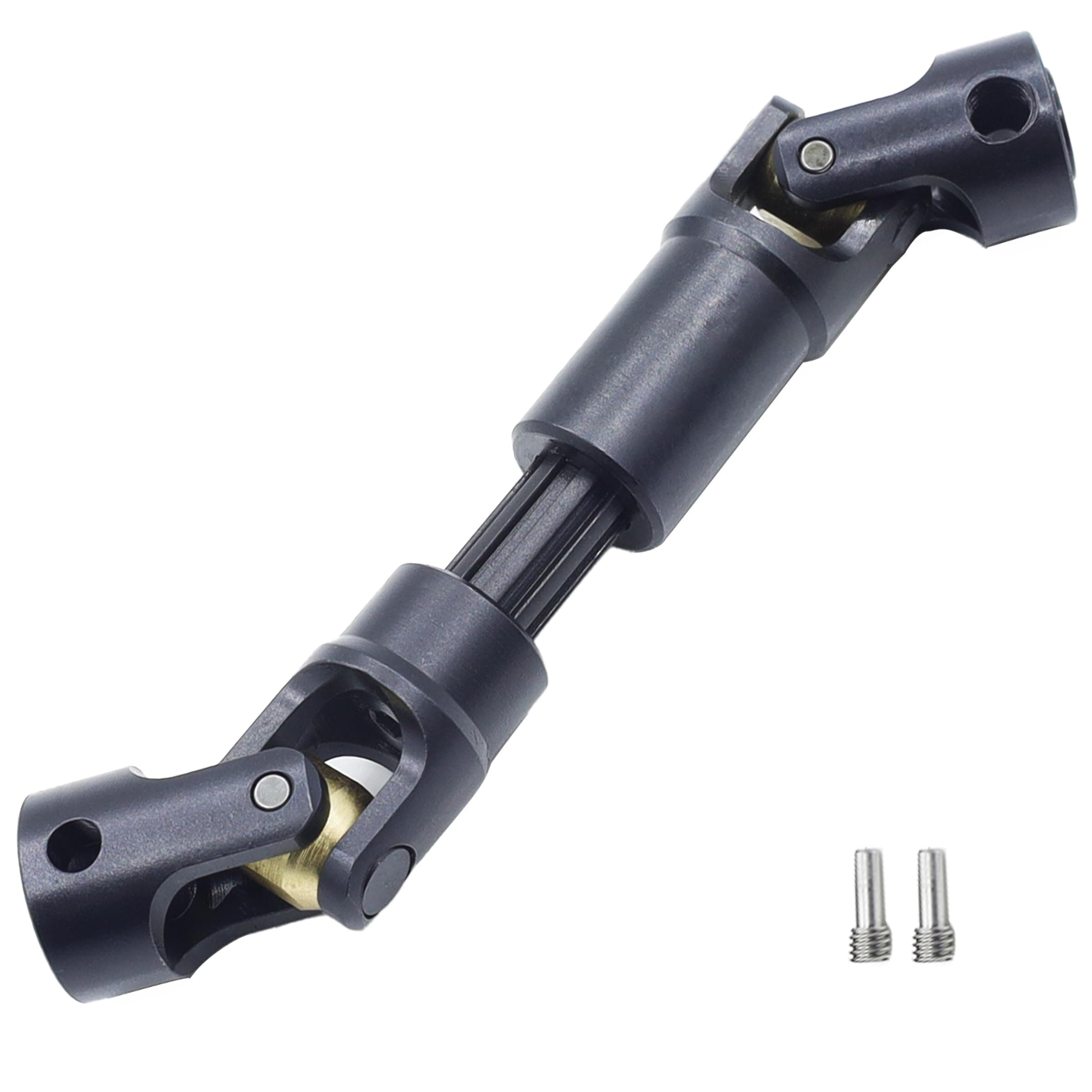 HOPLEX Stainless Steel Driveshaft with Black Coating Heavy-Duty Drive Shaft for TRX4 Axial SCX10 90046 AXI03007 Redcat Gen 8 RC 1/10 Crawler Car Upgrade Accessories(65-75MM)