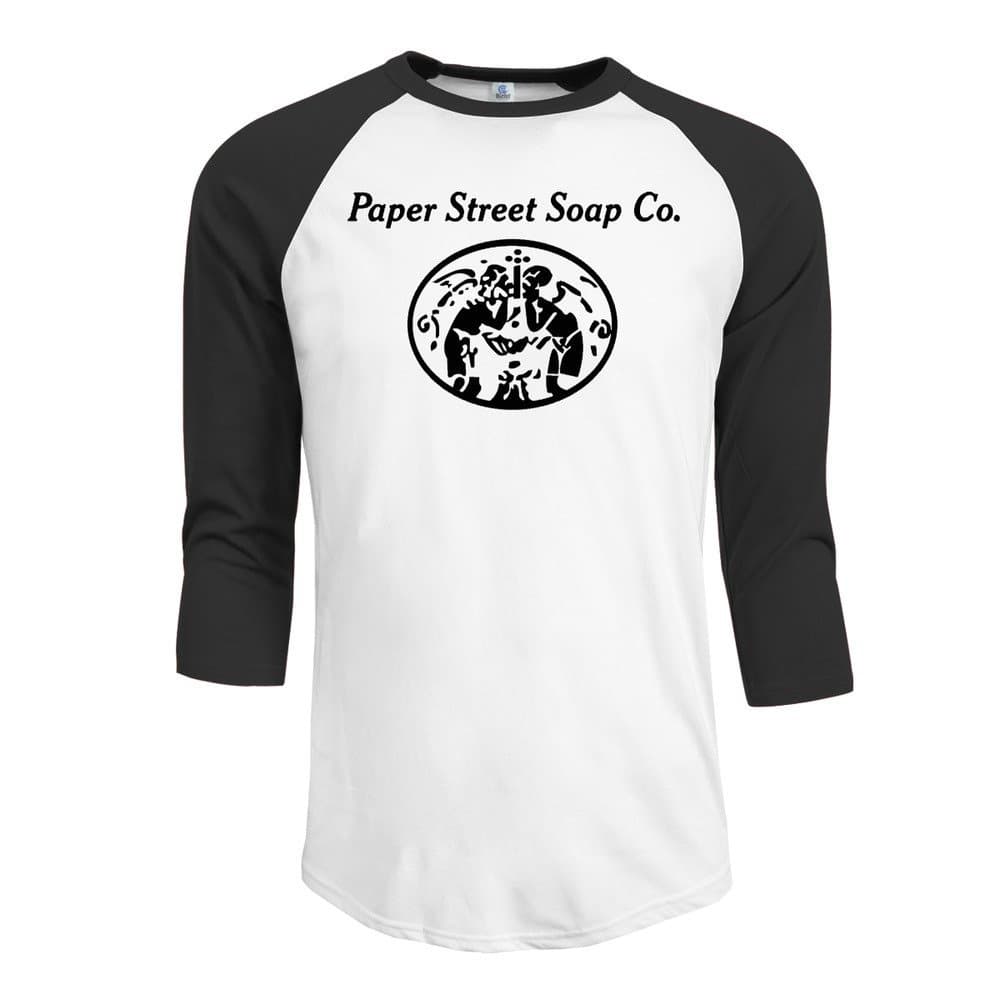 Men Paper Street Soap Company Baseball Athletic 3/4 Sleeve Tee Shirt