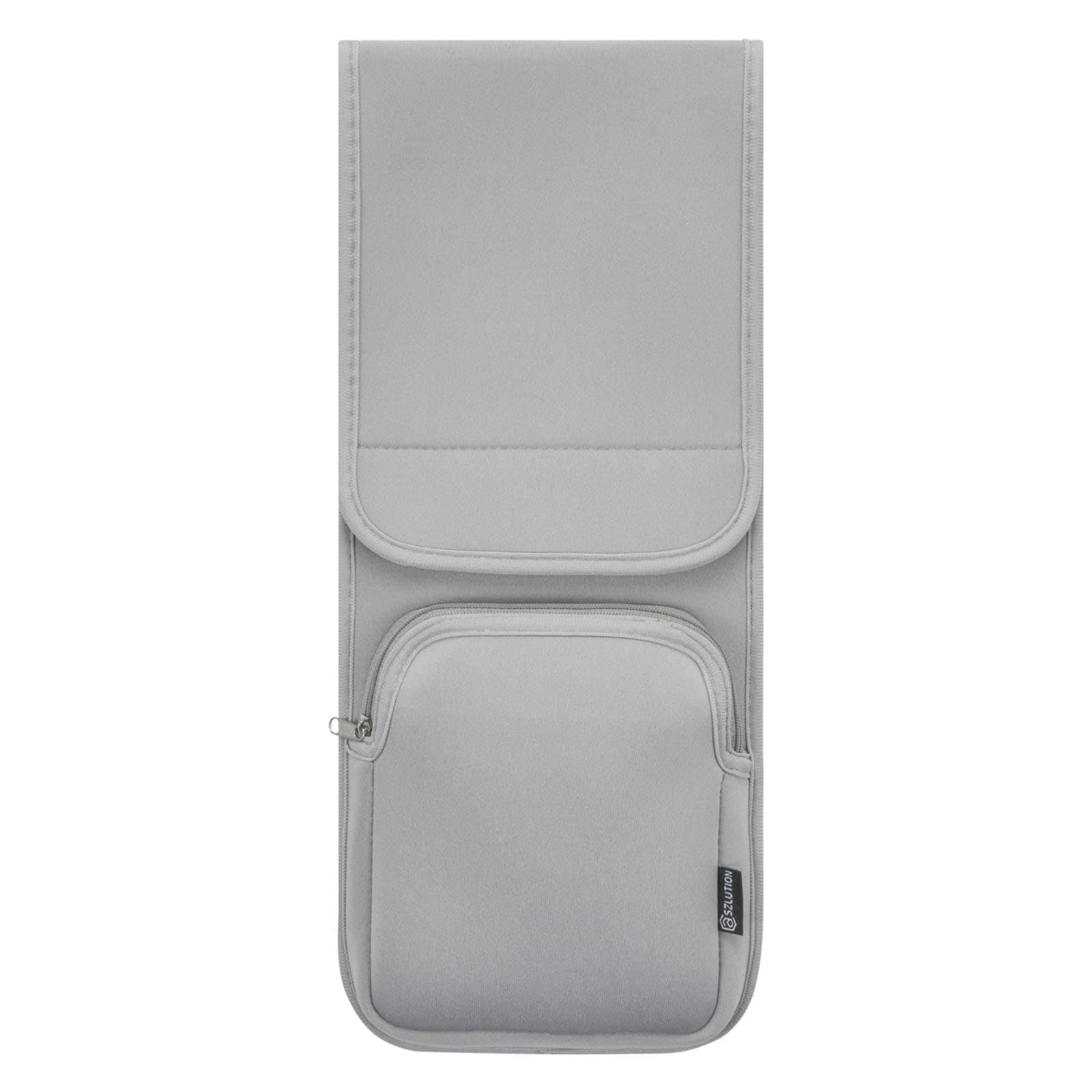 Case Star 5.9" x 15.5" Adjustable Keyboard Sleeve Travel Case for Slim Full-Size Keyboards (up to 17.7 Inches), Padded Neoprene Protective Keyboard Case with Mouse Storage Pocket (Grey)