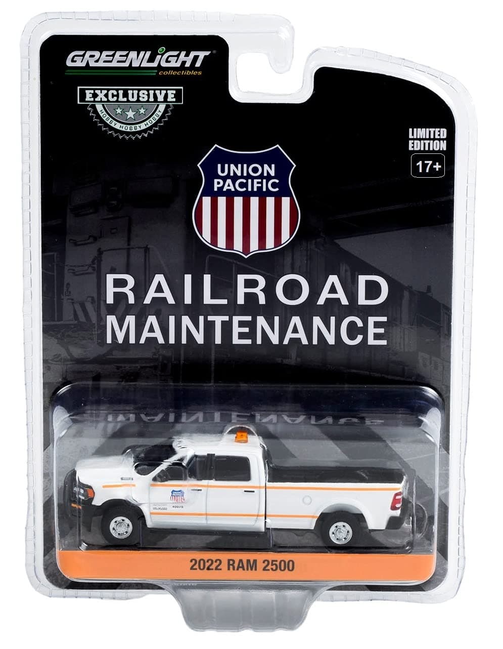 Greenlight 30387 2022 Ram 2500 - Union Pacific Railroad Maintenance Truck (Hobby Exclusive) 1:64 Scale